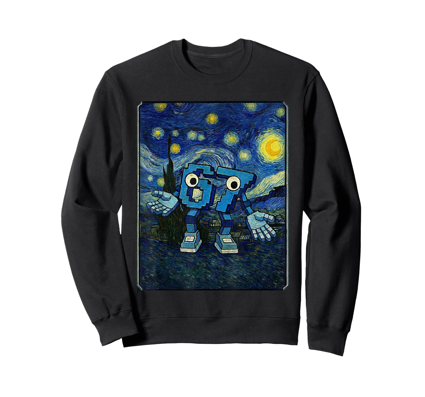67 Six Seven 6-7 Starry Night Van Gogh Brainrot Kids Meme T-Shirt