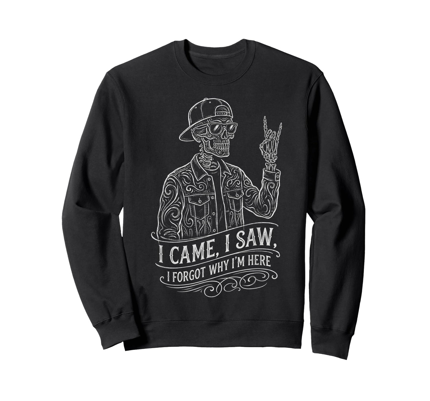 I Came I Saw I Forgot Skeleton Funny Saying Gag Men Women T-Shirt