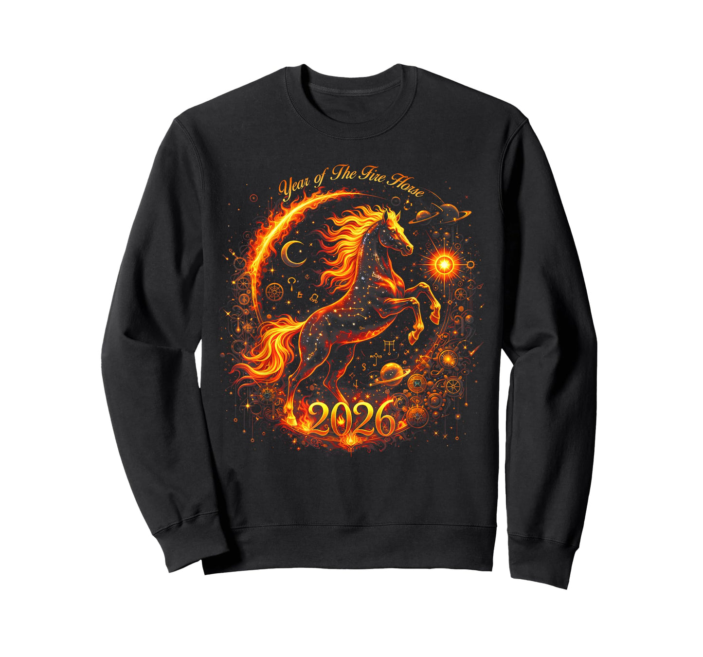 Year of The Fire Horse 2026 Lunar Chinese New Year Zodiac T-Shirt