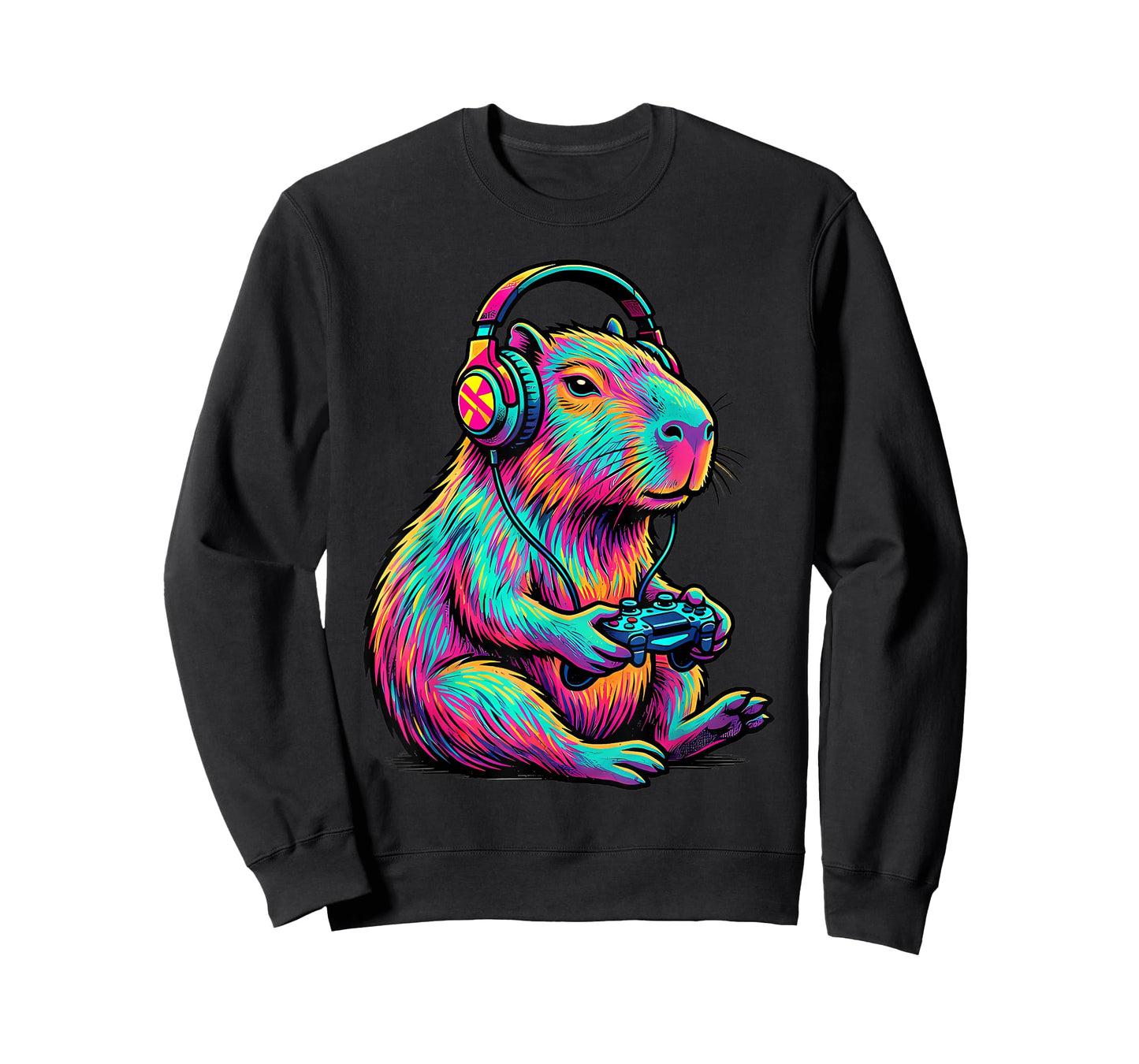 Capybara Video Games Gamer Funny Gaming Graphic Kids T-Shirt