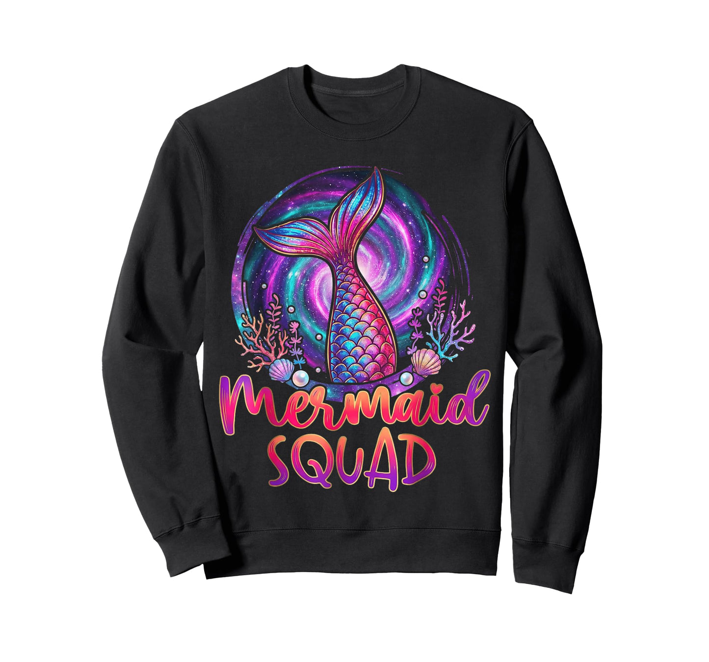 Cute Mermaid Squad Birthday Family Matching Mermaid Tie Dye T-Shirt