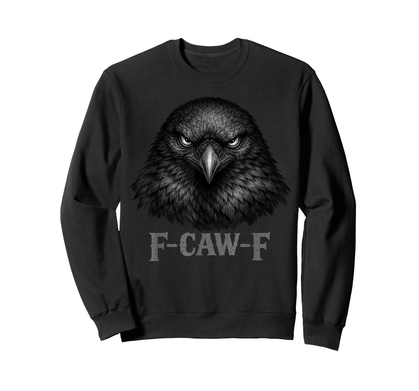 F-Caw-F Funny Black Crow Moon Gothic FcawF Adult Humor T-Shirt