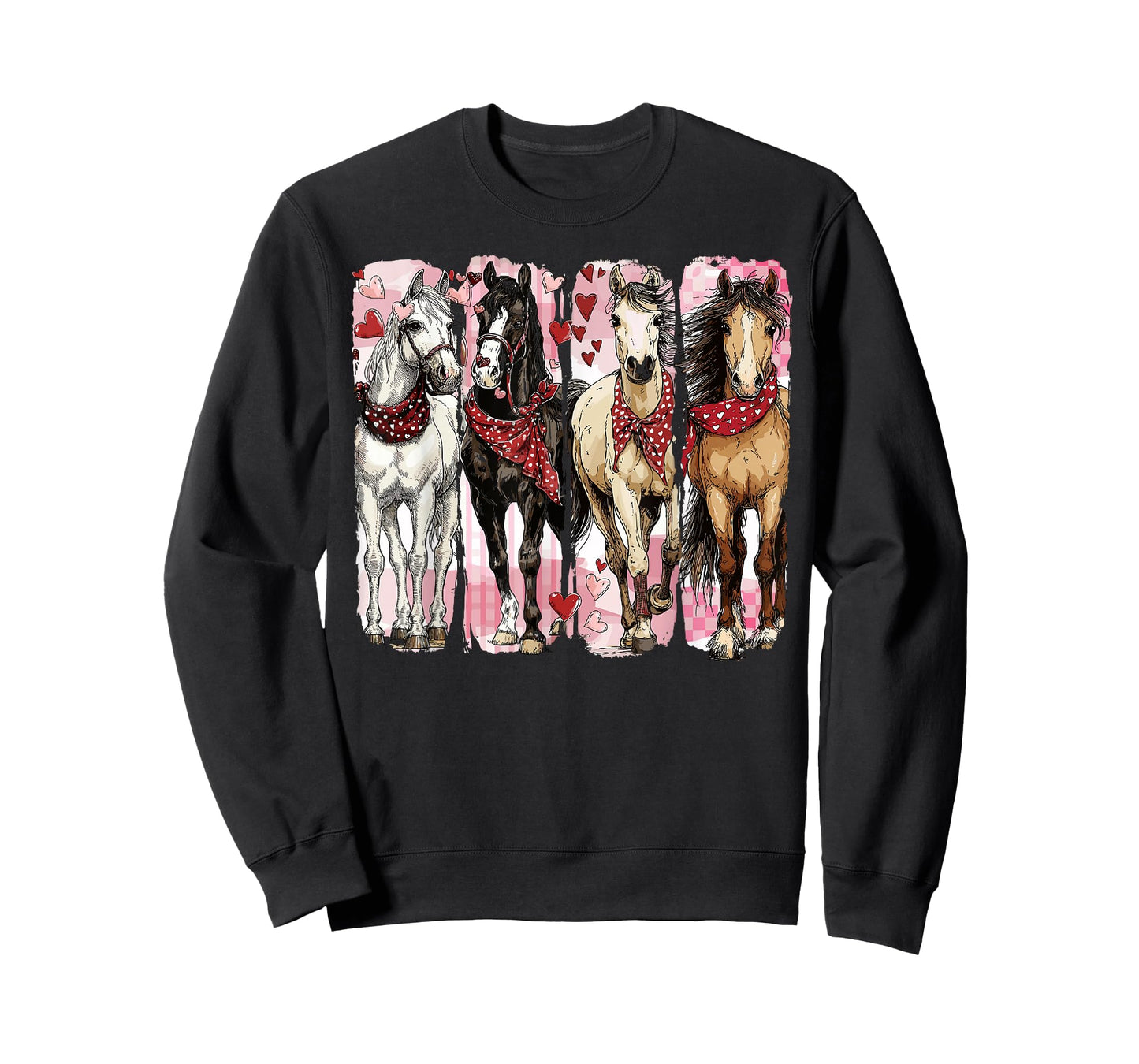Preppy Horse Valentine Horse Rider Farm Happy Valentines Day T-Shirt