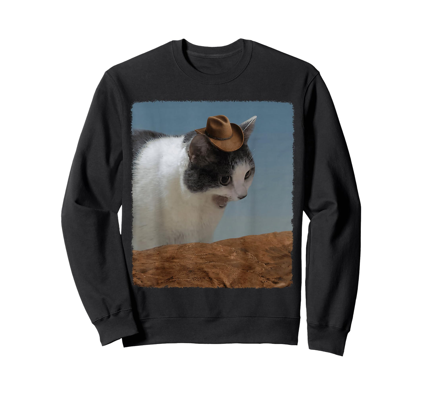 Screaming Cowboy Funny Cat Meme Kitten Meme Cat Lover T-Shirt