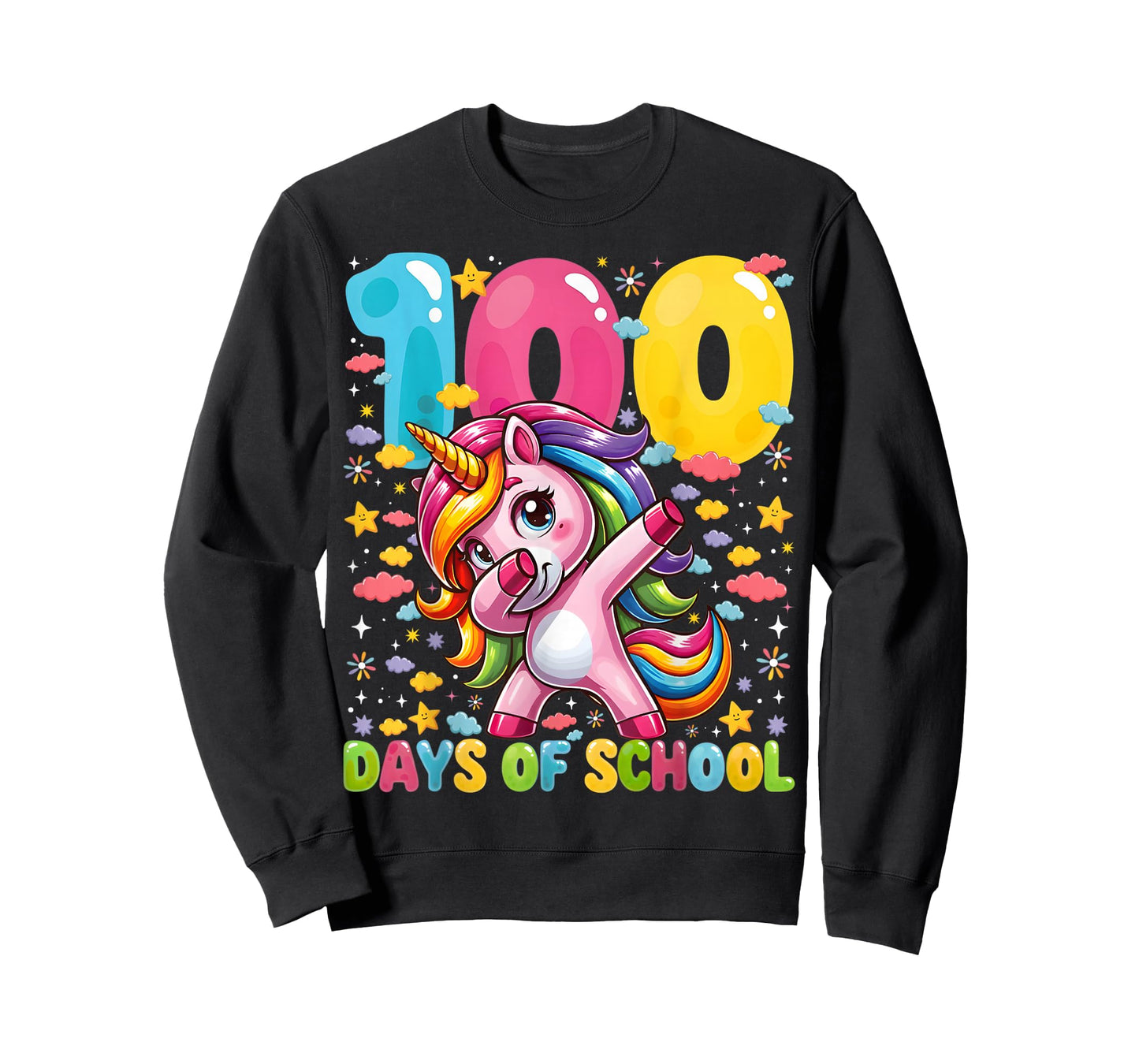 100 Days of School Unicorn Girls Teacher 100th Day of School T-Shirt