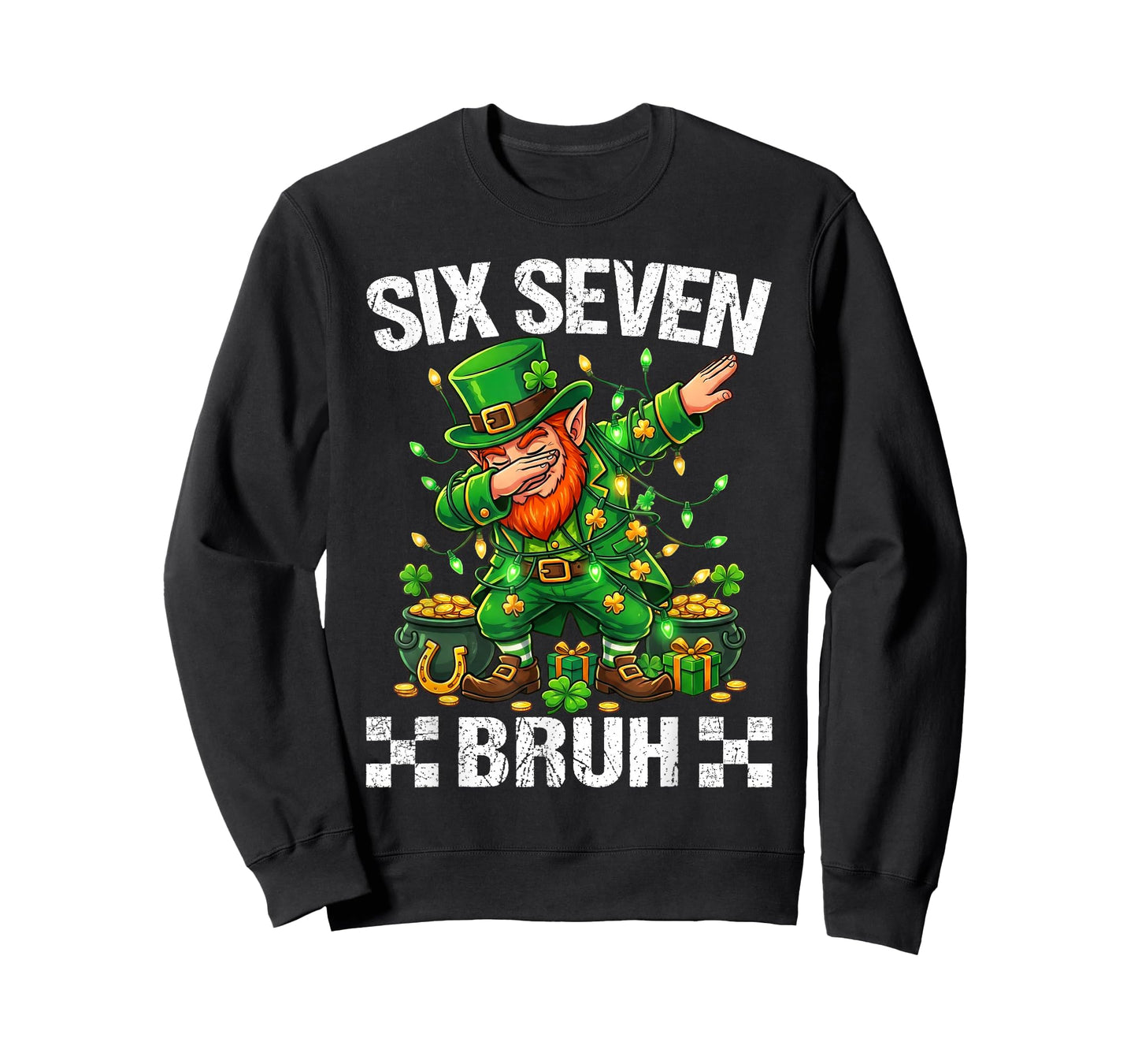 67 St Patricks Funny Six Seven Meme Leprechaun Boys Men T-Shirt