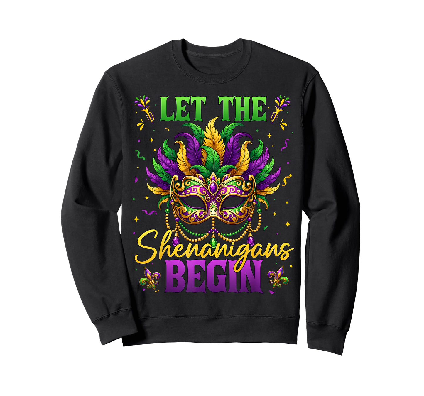 Let The Shenanigans Begin Mardi Gras Carnival Party Women T-Shirt