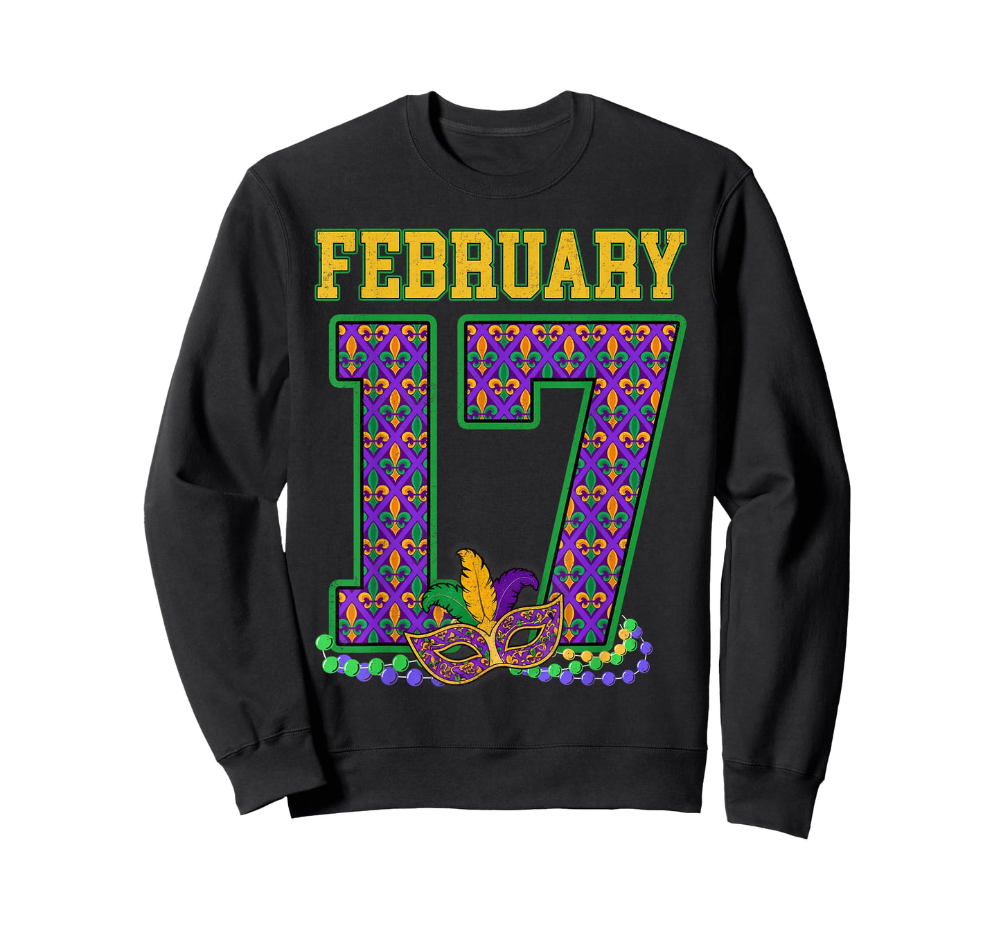Groovy February 17 Mardi Gras New Orleans Carnival Holiday T-Shirt