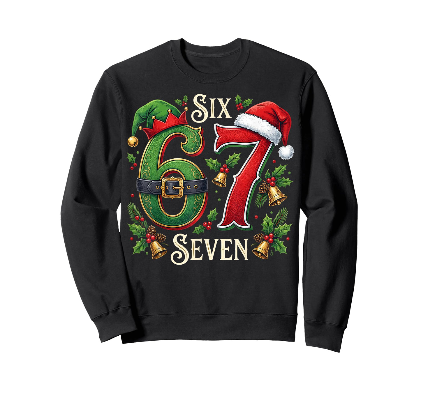 67 Christmas Funny 6 7 Meme Six Seven Xmas Boys Kids Youth T-Shirt