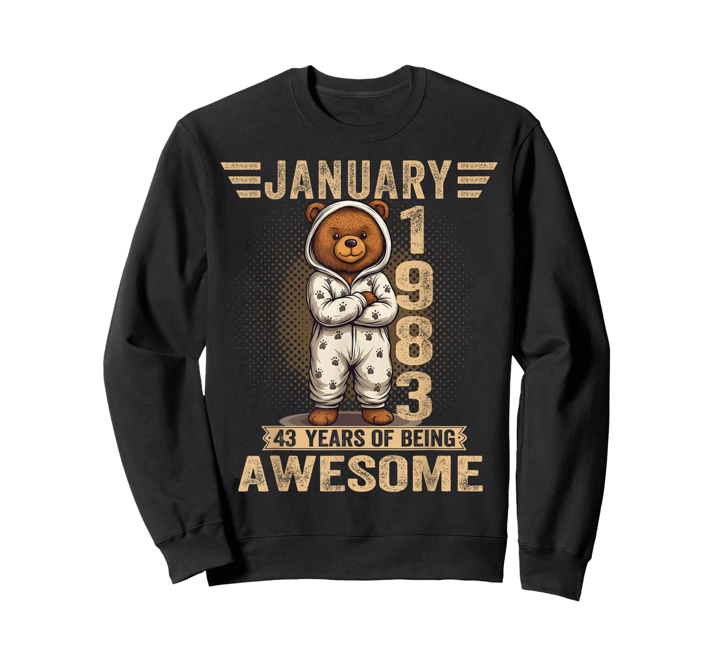 43 Year Old January 1983 Teddy Bear 43th Birthday Women T-Shirt
