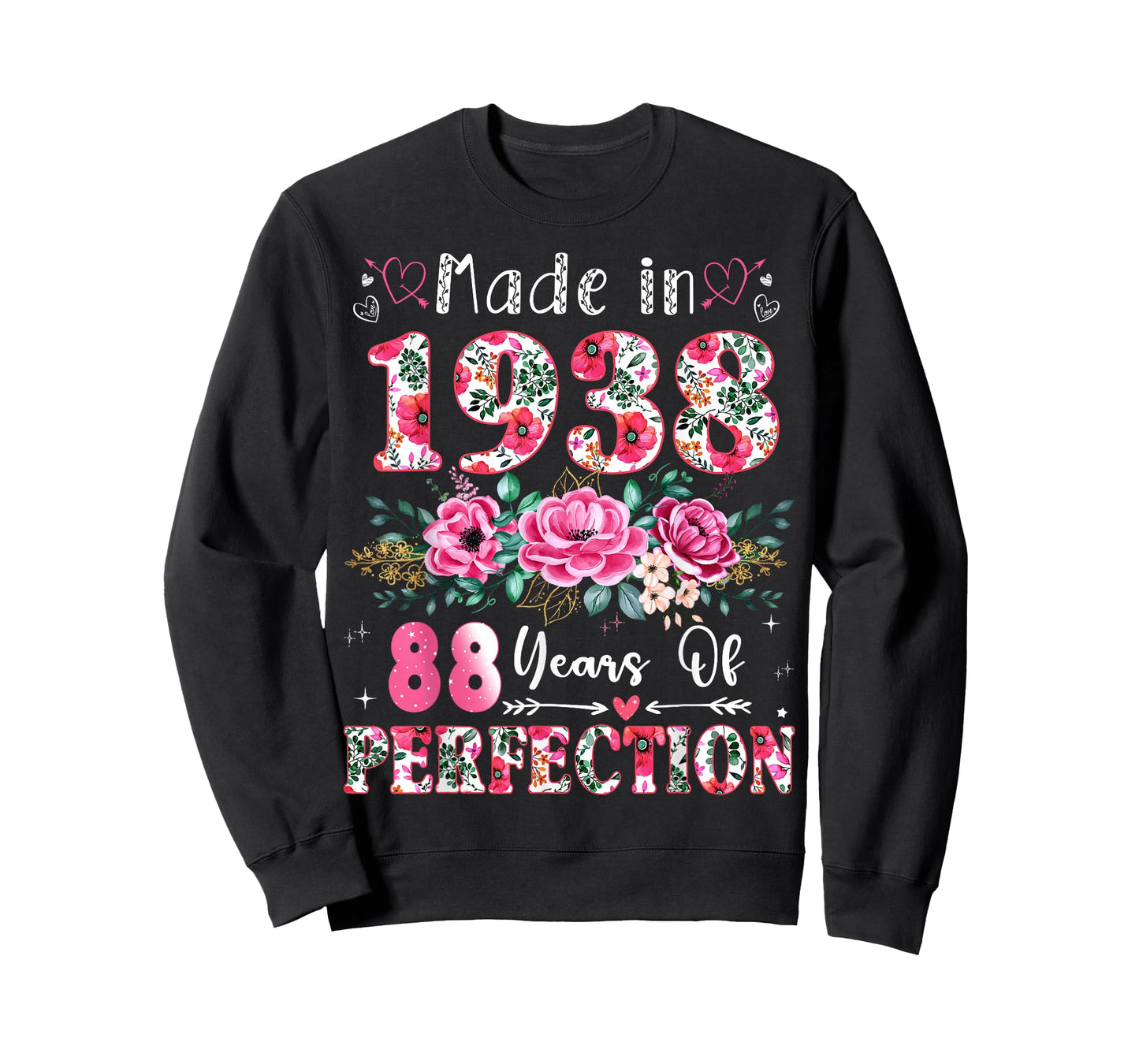 88 Year Old Made in 1938 Floral 88th Birthday Women T-Shirt