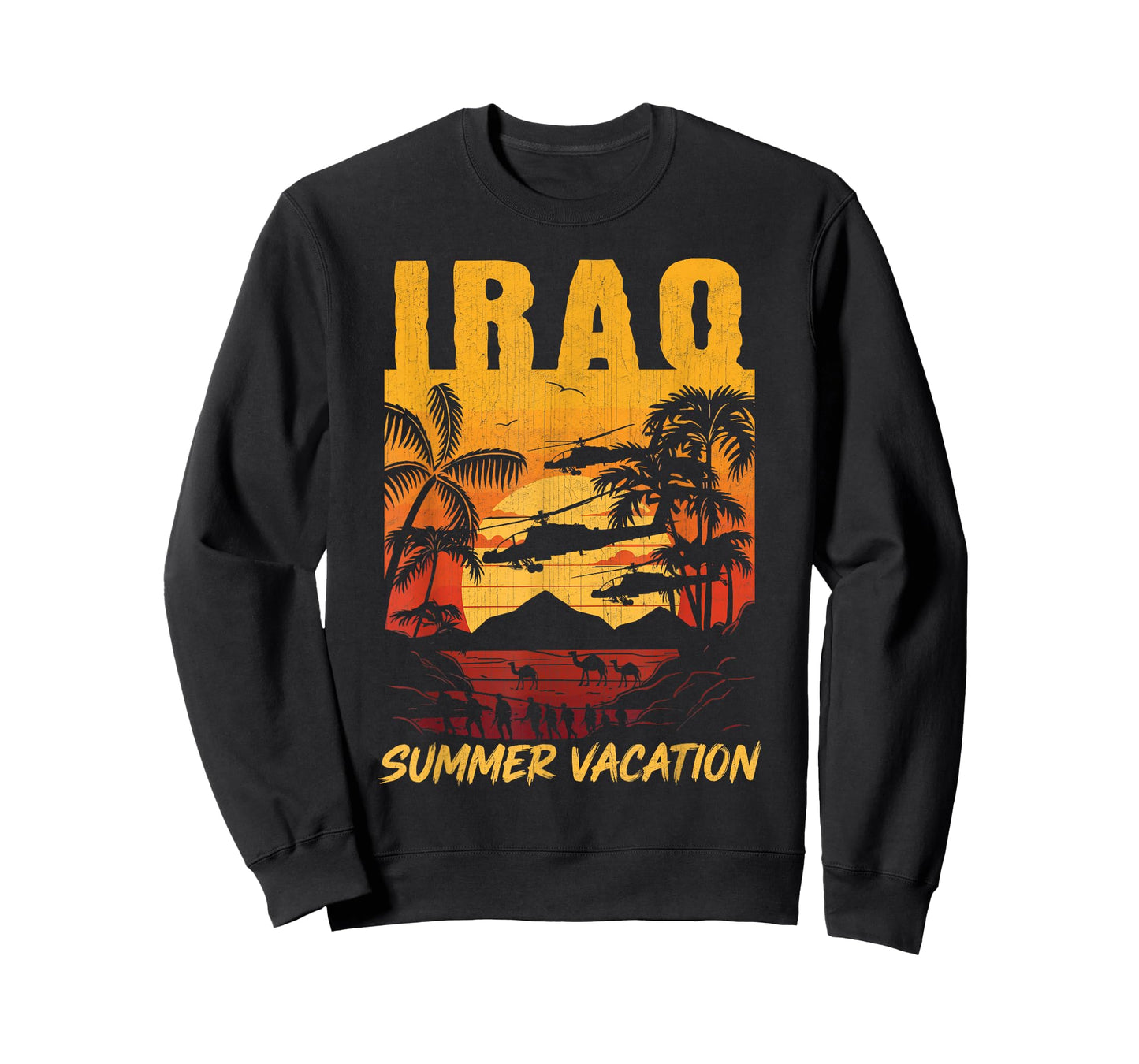 Iraq Summer Vacation Veteran OIF Desert Storm OIR Veterans T-Shirt