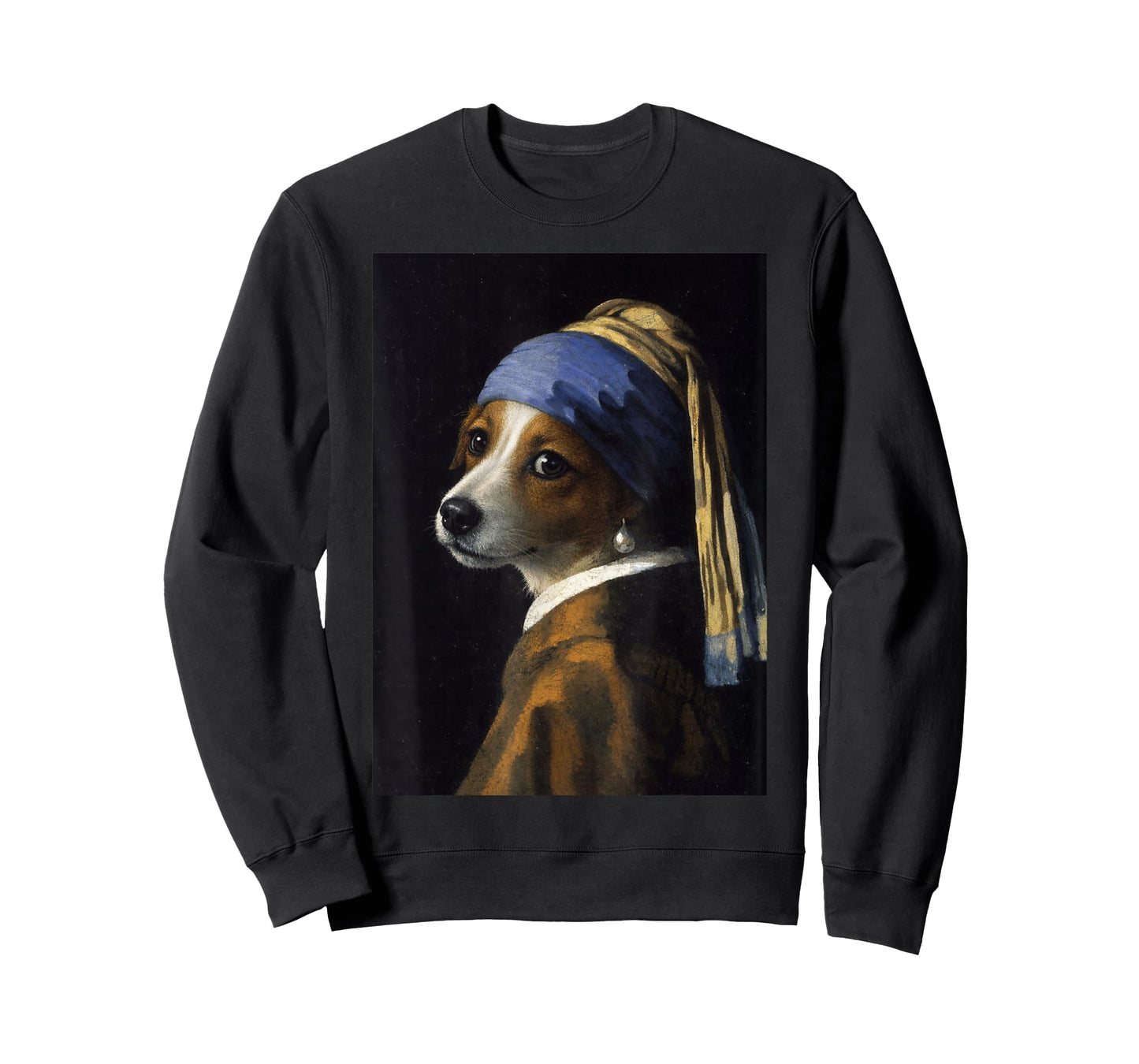 Girl with a Pearl Earring Russell Terrier Funny Dog Meme T-Shirt