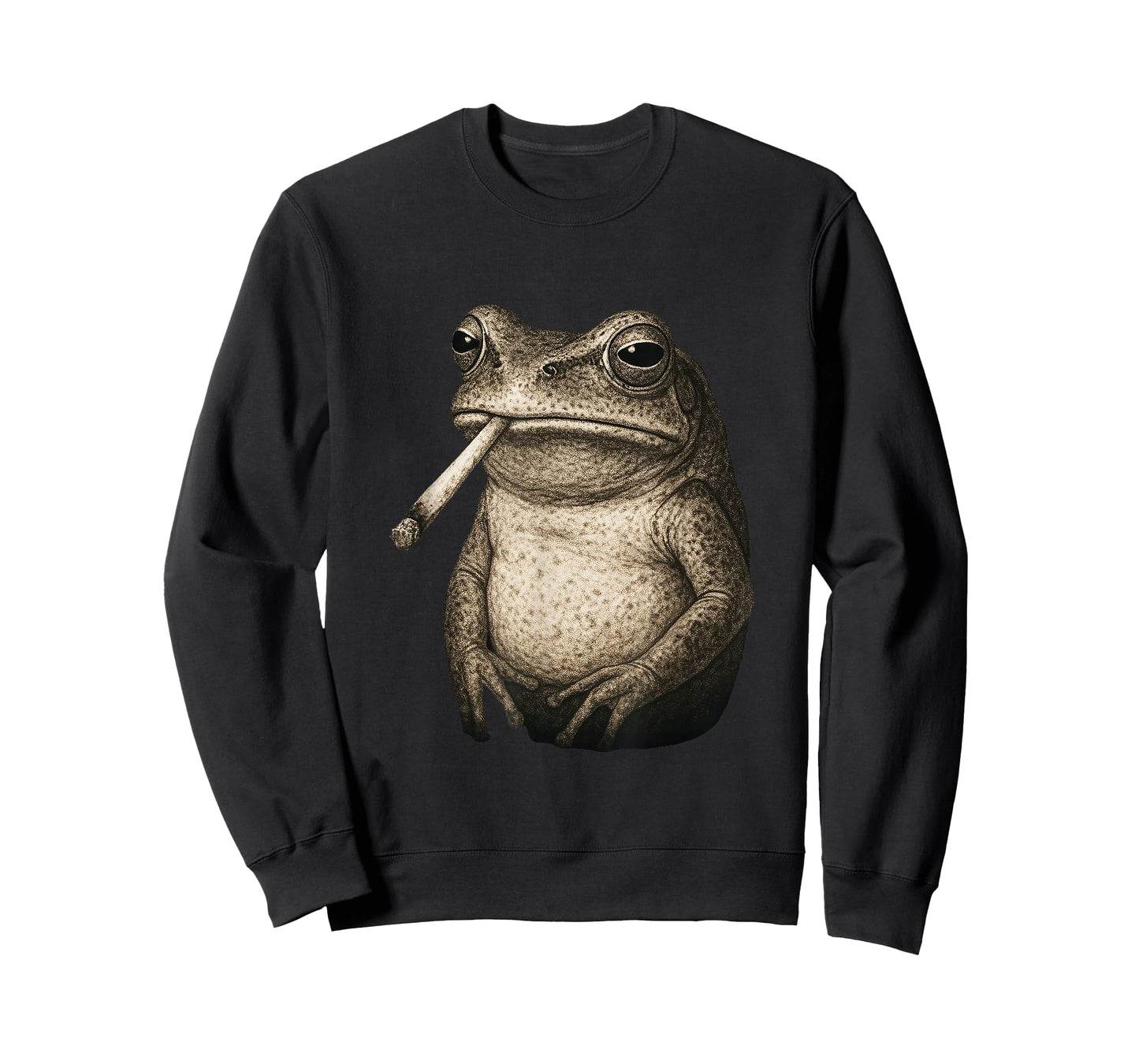 Funny Smoking Frog Cigarette Gen Z Meme Toad Graphic T-Shirt