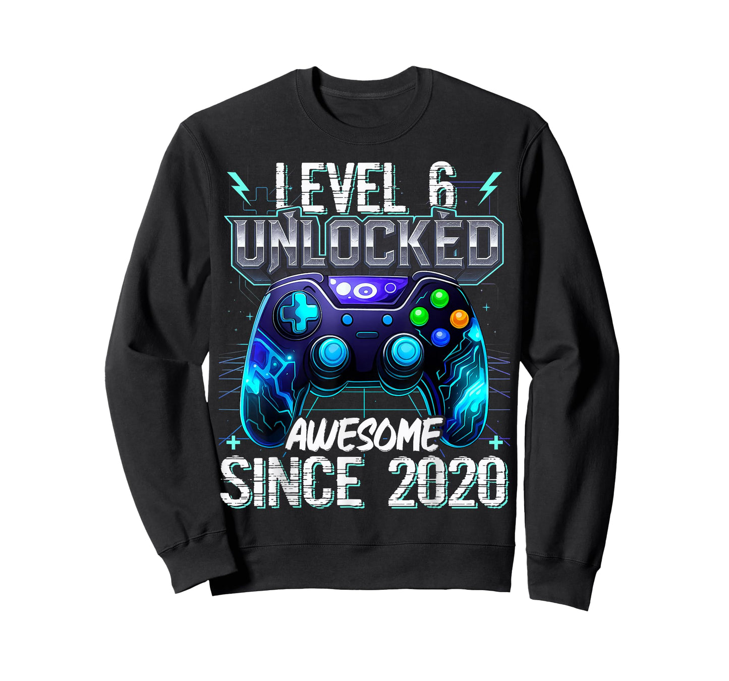 6th Birthday Boy Level 6 Gamer 6 Year Video Game Party T-Shirt