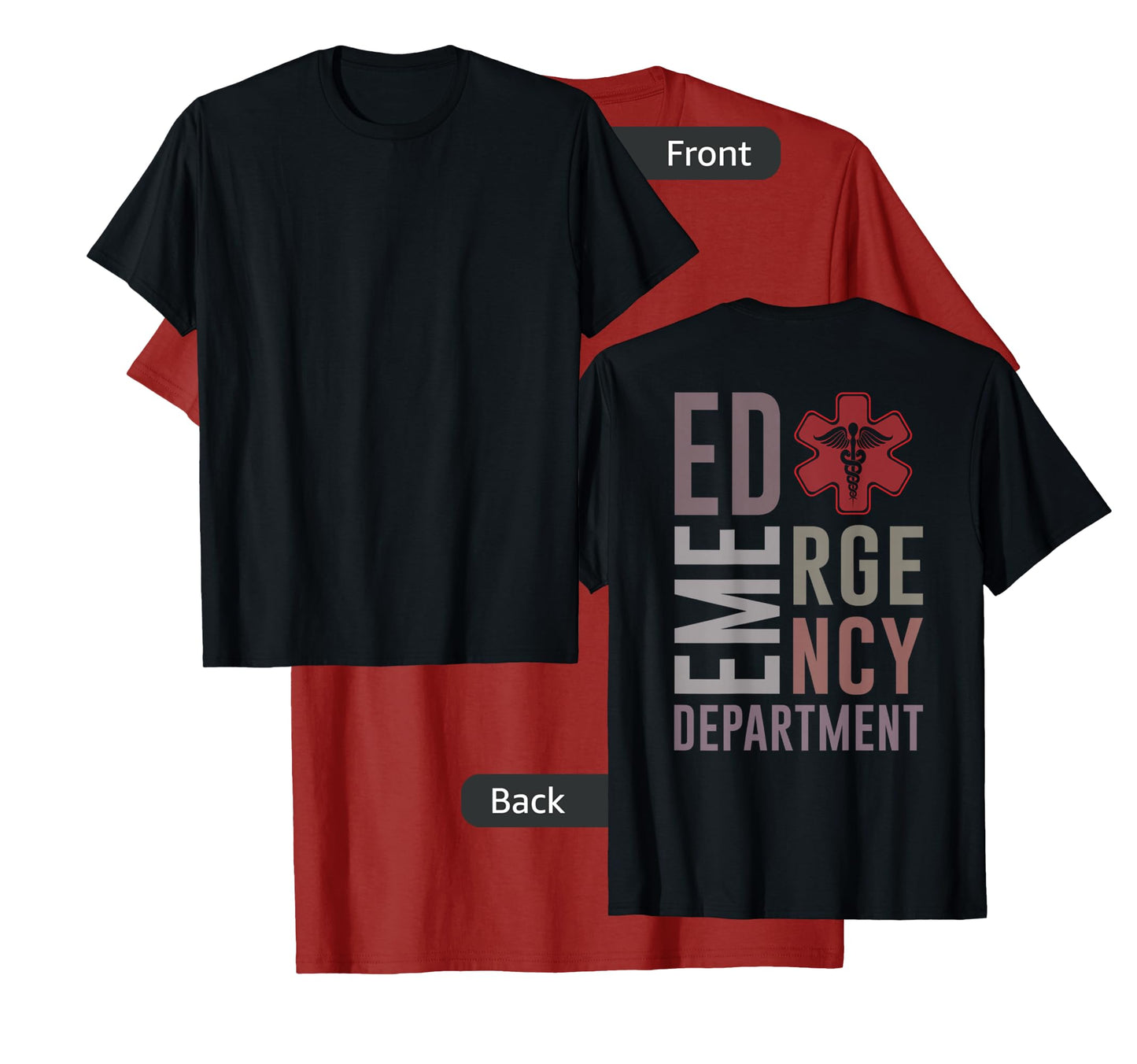 Vintage Emergency Department Emergency Room ED Nurse Back Of T-Shirt