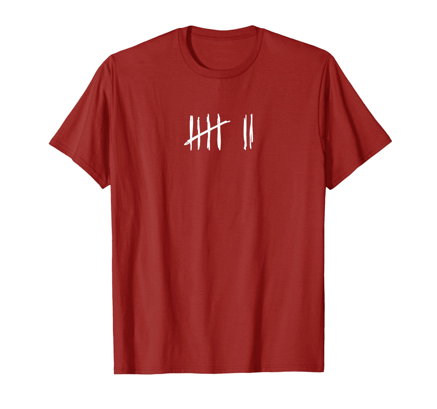 7 Years Done 7th Birthday Old Funny Tally Marks Counting T-Shirt