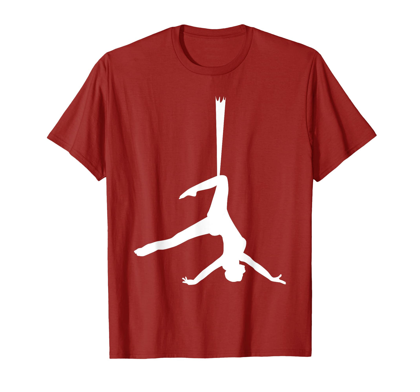 Silhouette Aerial Dance Ribbon Silk Dancer Yoga Dancing Fans T-Shirt