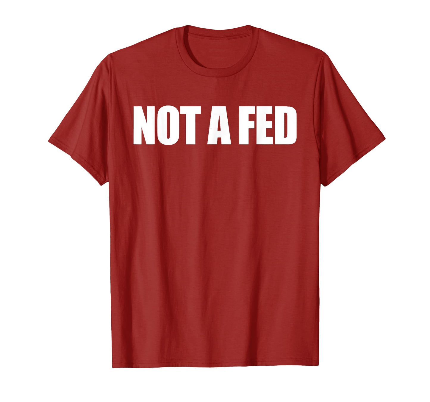 Funny Not A Fed Tee Shirt - Unisex-Kids Black T-Shirt - Small