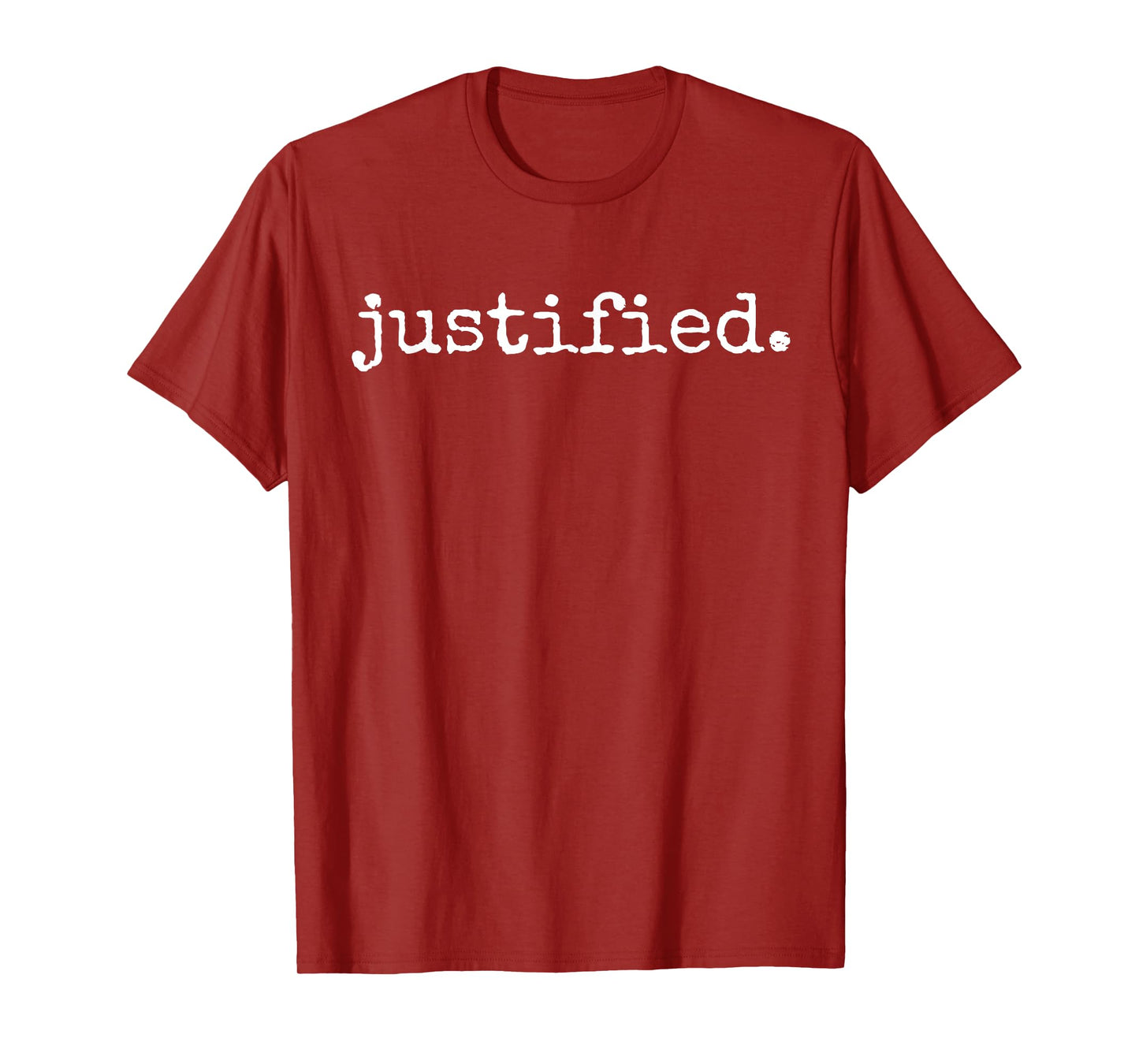 Christian Tshirt for Men Women Justified FRONT AND BACK T-Shirt