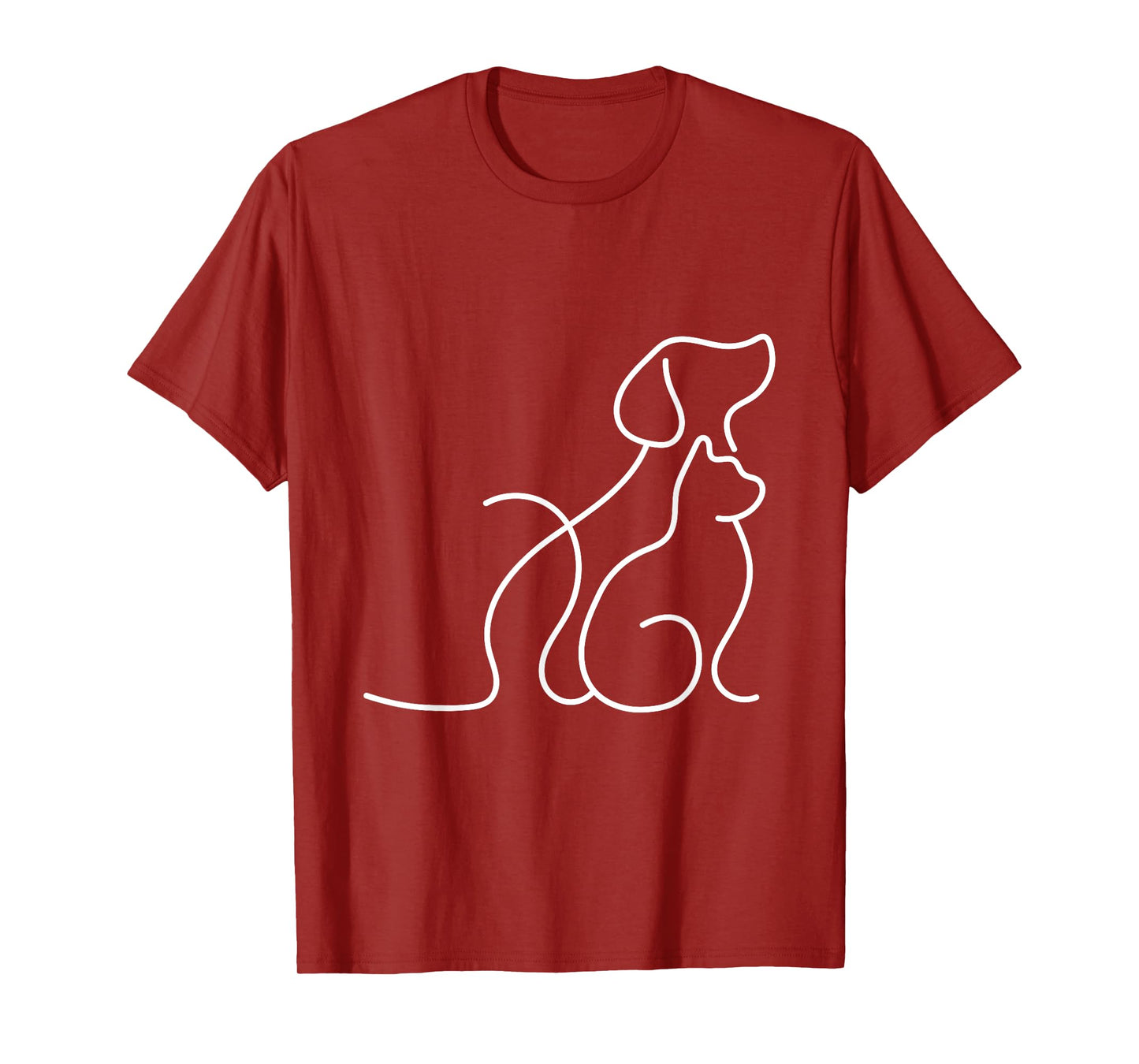 Dog Puppy and Baby Cat Heart - Animal Dog & Cat Heart T-Shirt