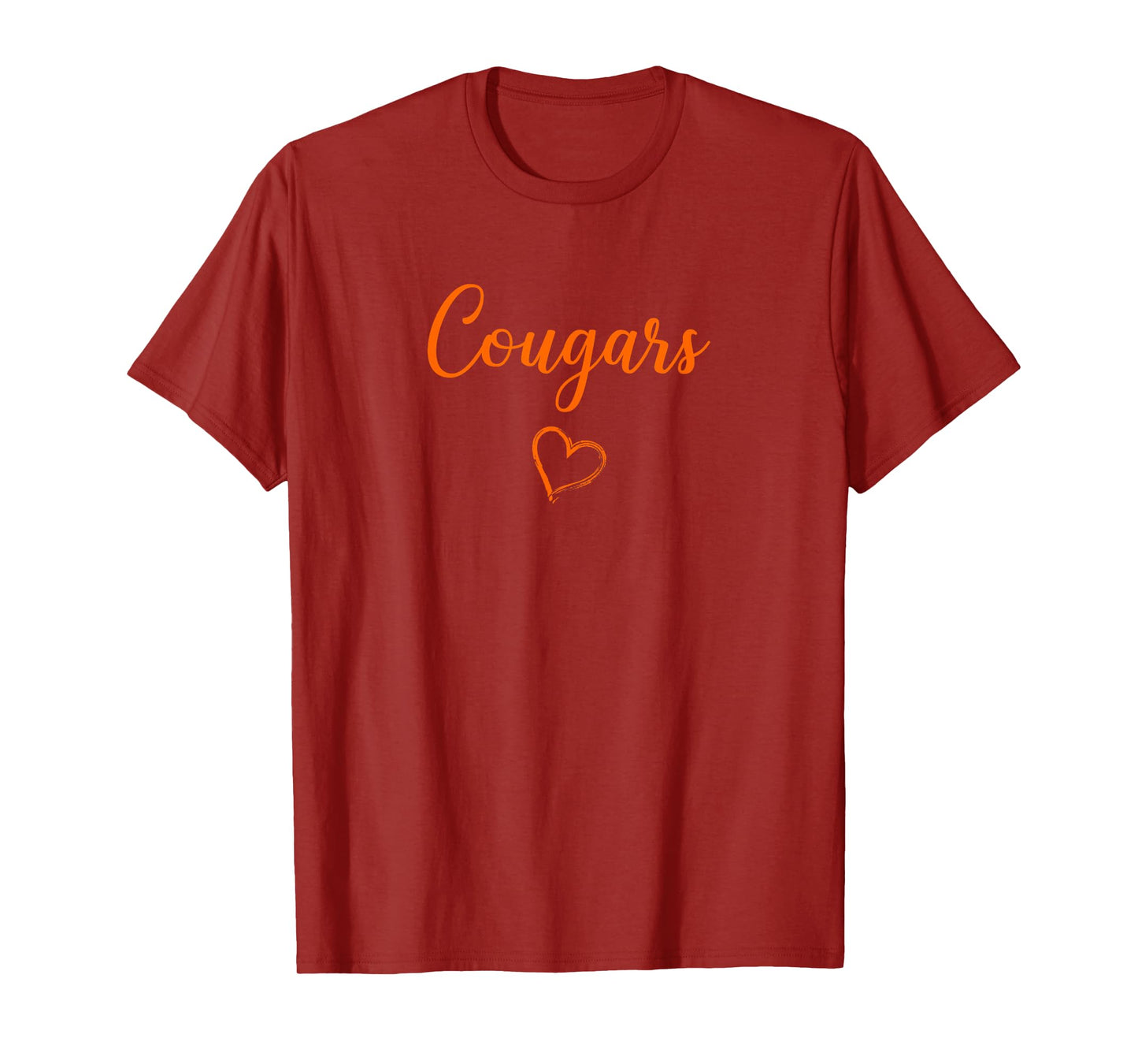Garden City Cougars Above Small Heart T-Shirt