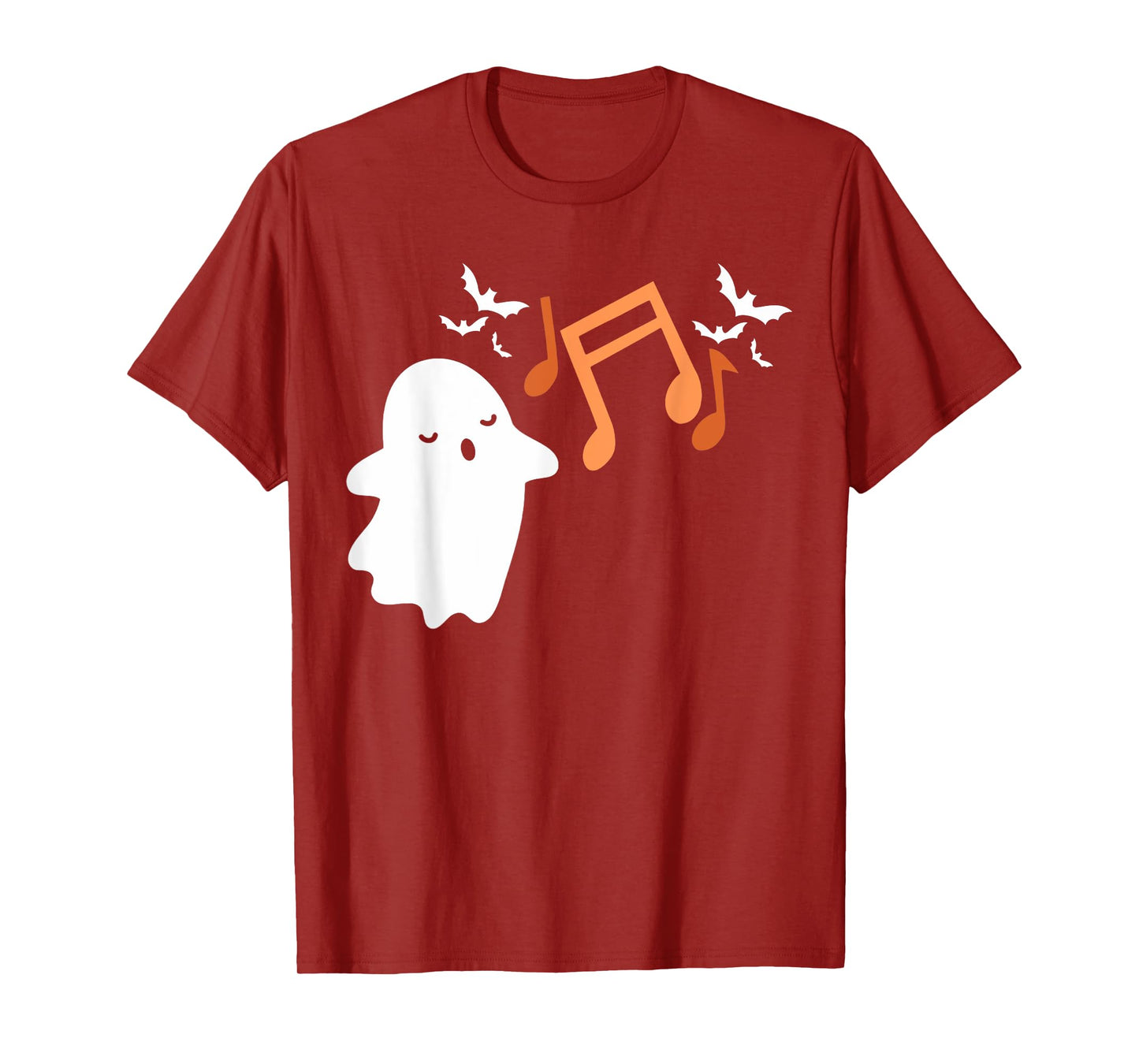 Halloween Music Note Ghost Teacher Fall Musical Instrument T-Shirt