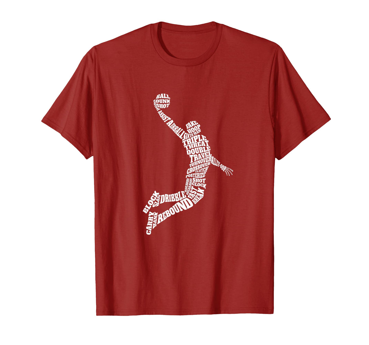 Basketball Typography - Basketball Player Fan Coach T-Shirt
