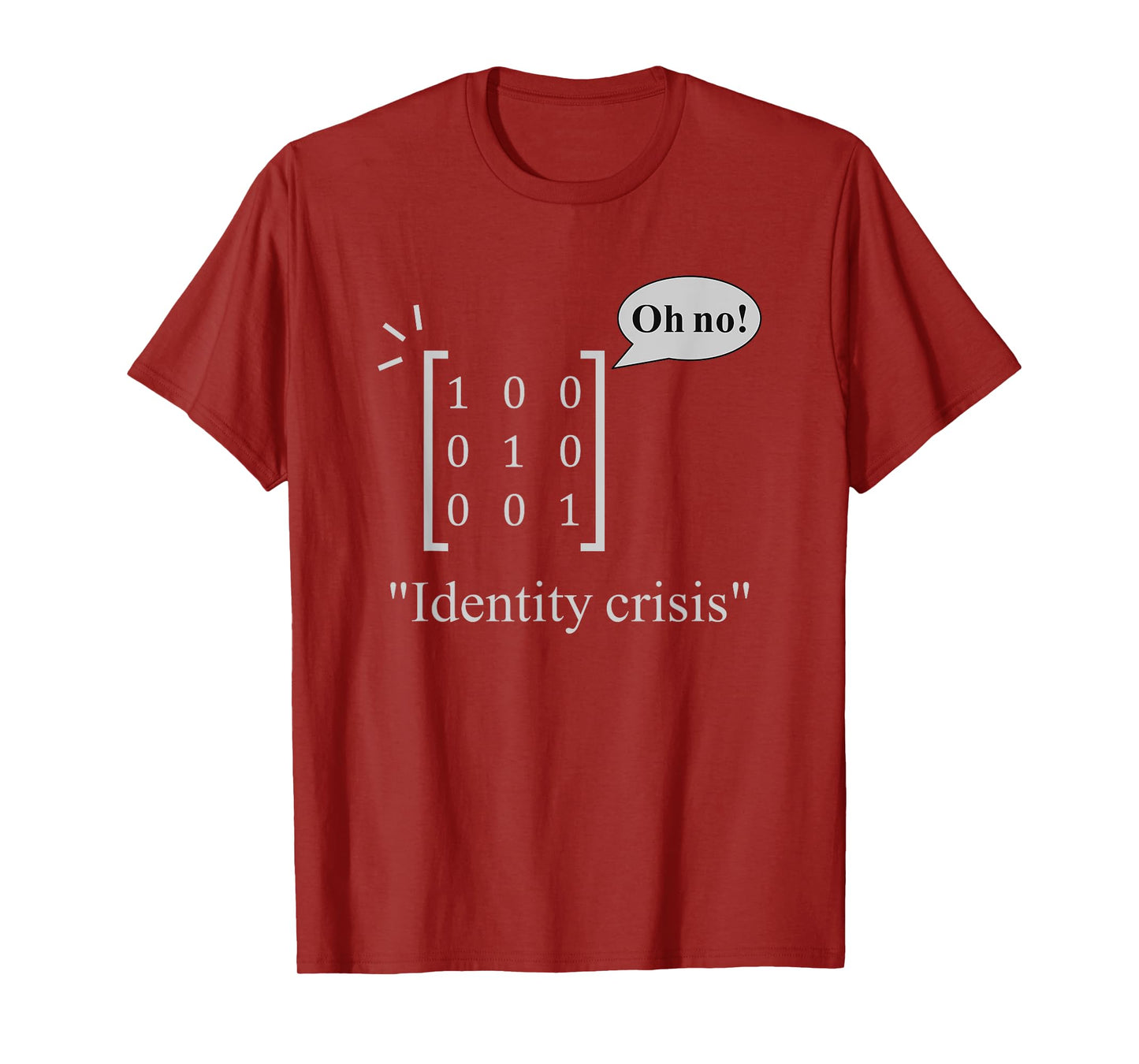 Identity Crisis | Funny Nerdy Maths Physics Linear Algebra T-Shirt