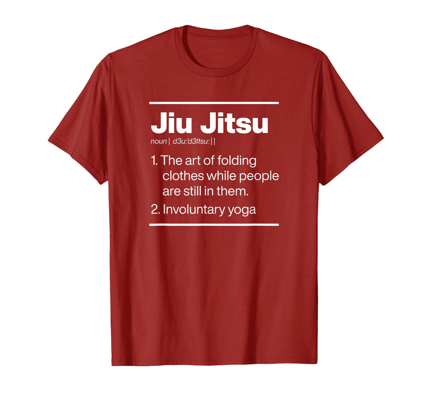 Jiu Jitsu Involuntary Yoga Dictionary Definition Funny Gear T-Shirt