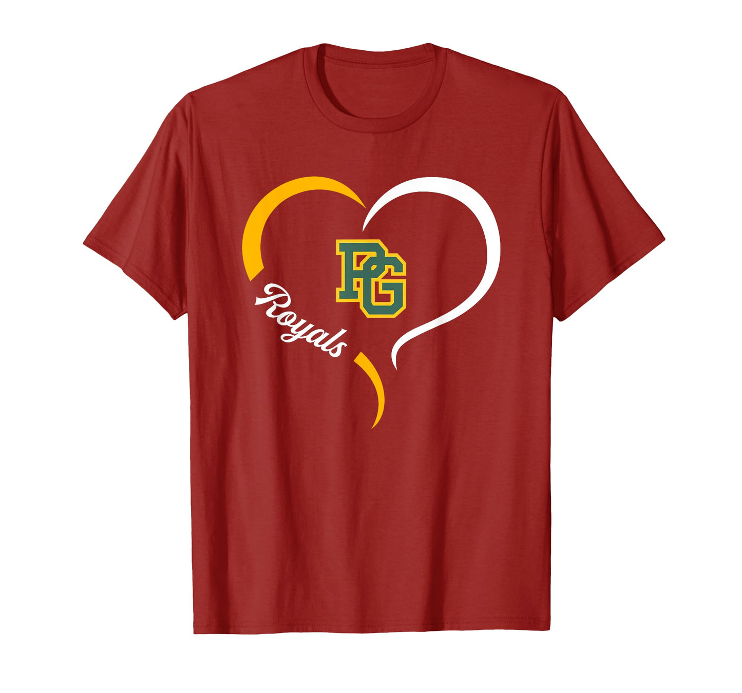 Prince George Royals Logo Half Heart Slogan HS T-Shirt