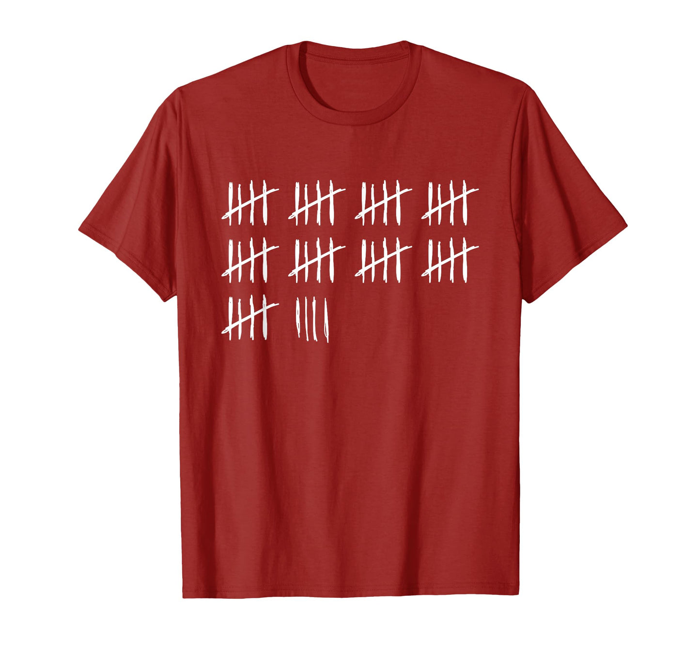 49 Years Done 49th Birthday Old Funny Tally Marks Counting T-Shirt