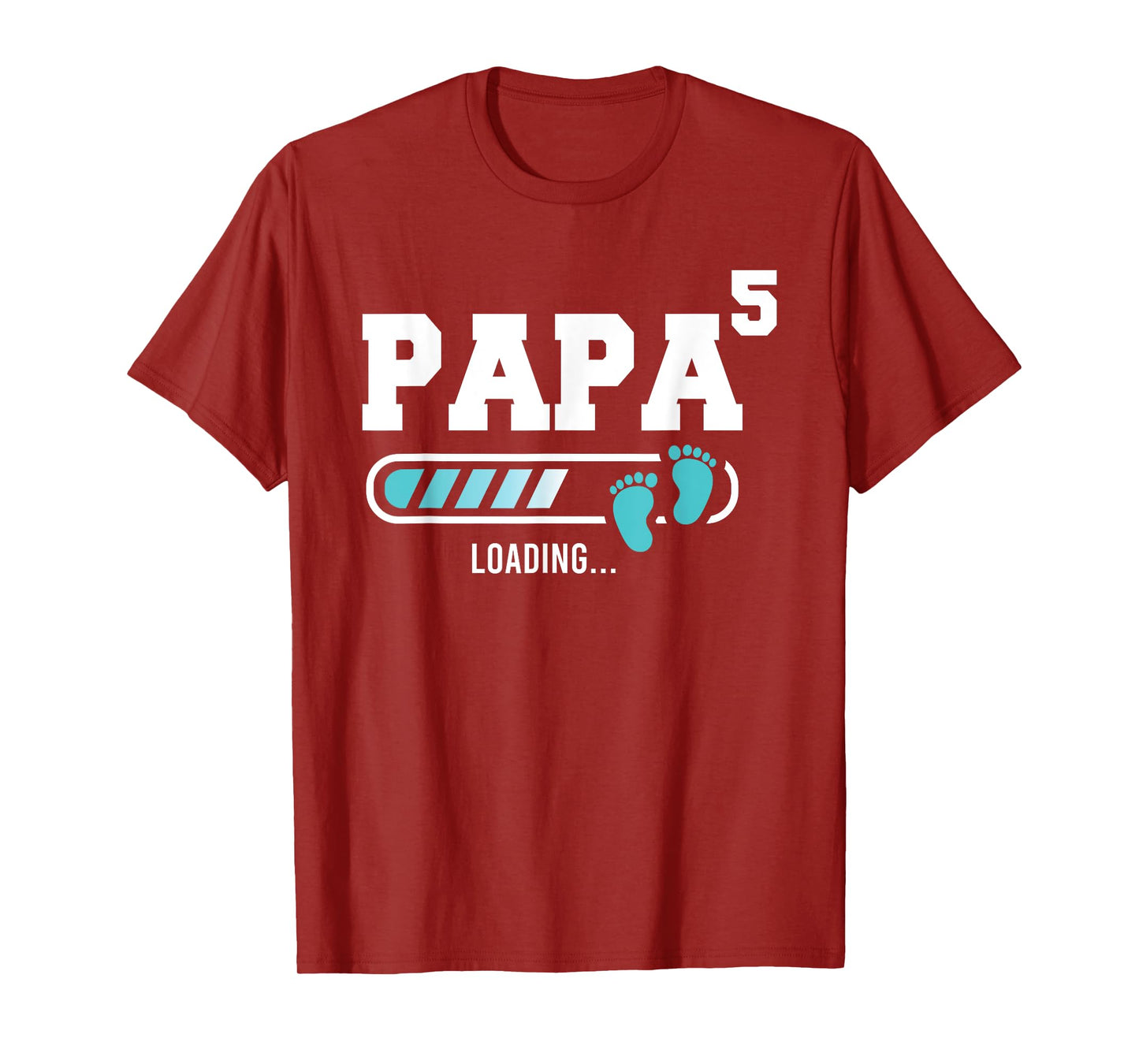 Mens Papa 5 Fifth Time Papa Funny Papa Of Five T-Shirt