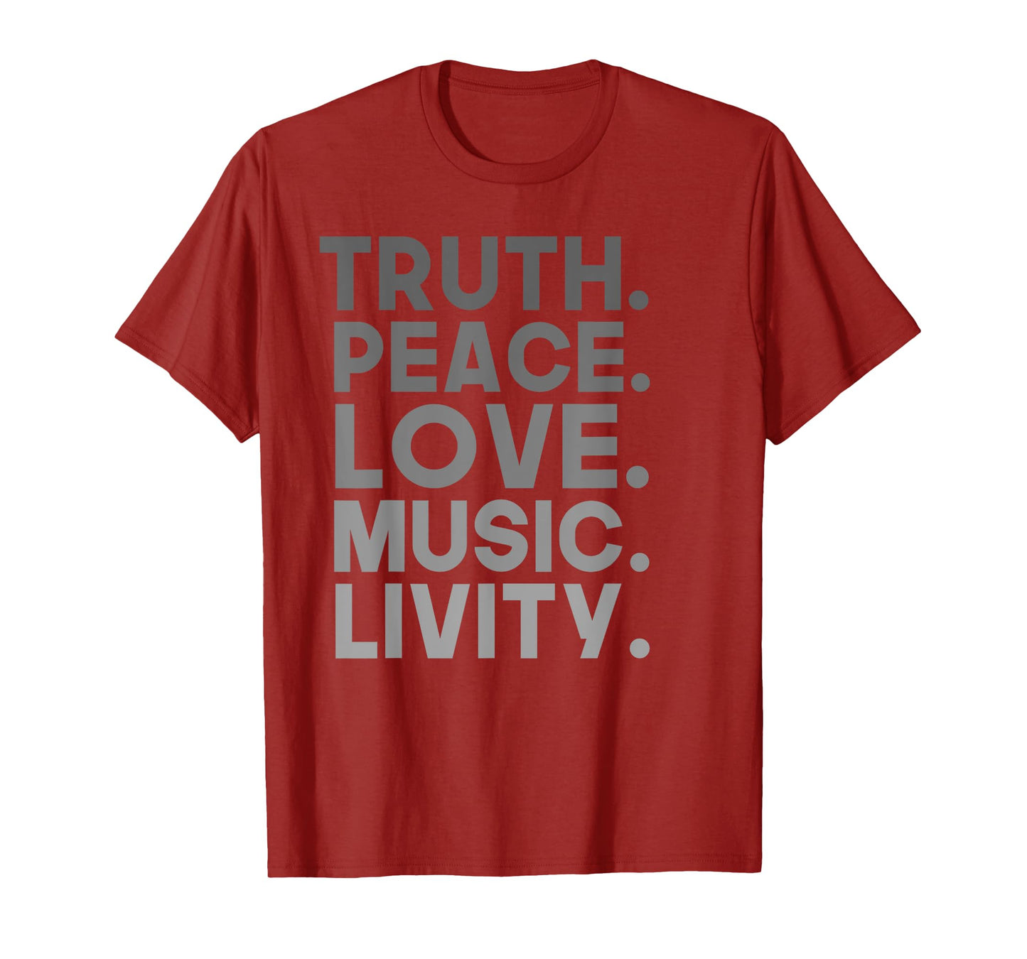Truth Peace Love Music Livity Reggae Rasta T-shirt T-Shirt