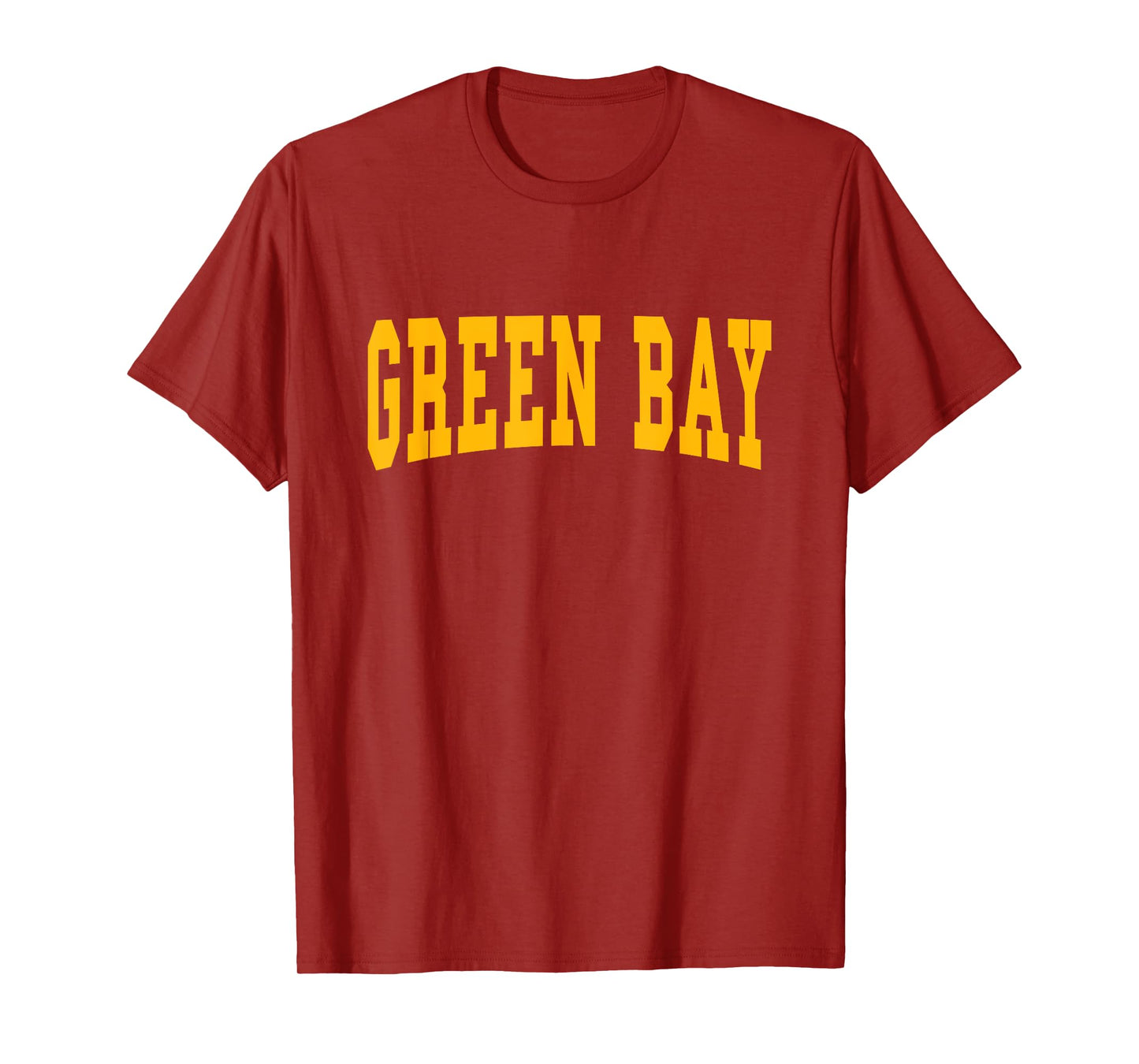 Graphic Apparel Co. - GREEN BAY - Throwback Classic T-Shirt - Unisex-Adult - Green - Small - Short Sleeve - Classic Fit - Polyester - Cotton Blend - Crew Neck - Letter Print - Throwback Design