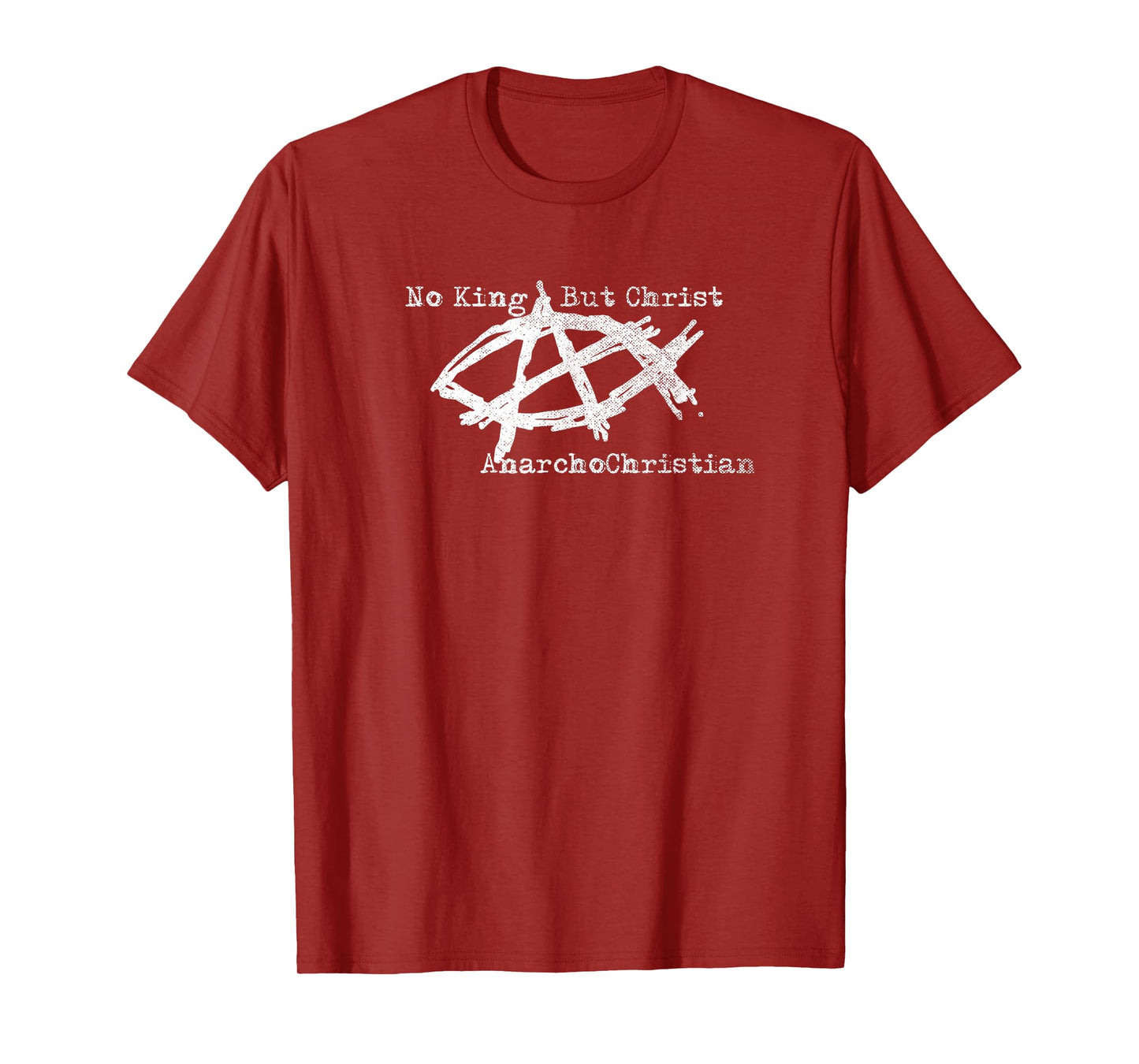 AnarchoChristian - No King But Christ - Anarchist Jesus Fish