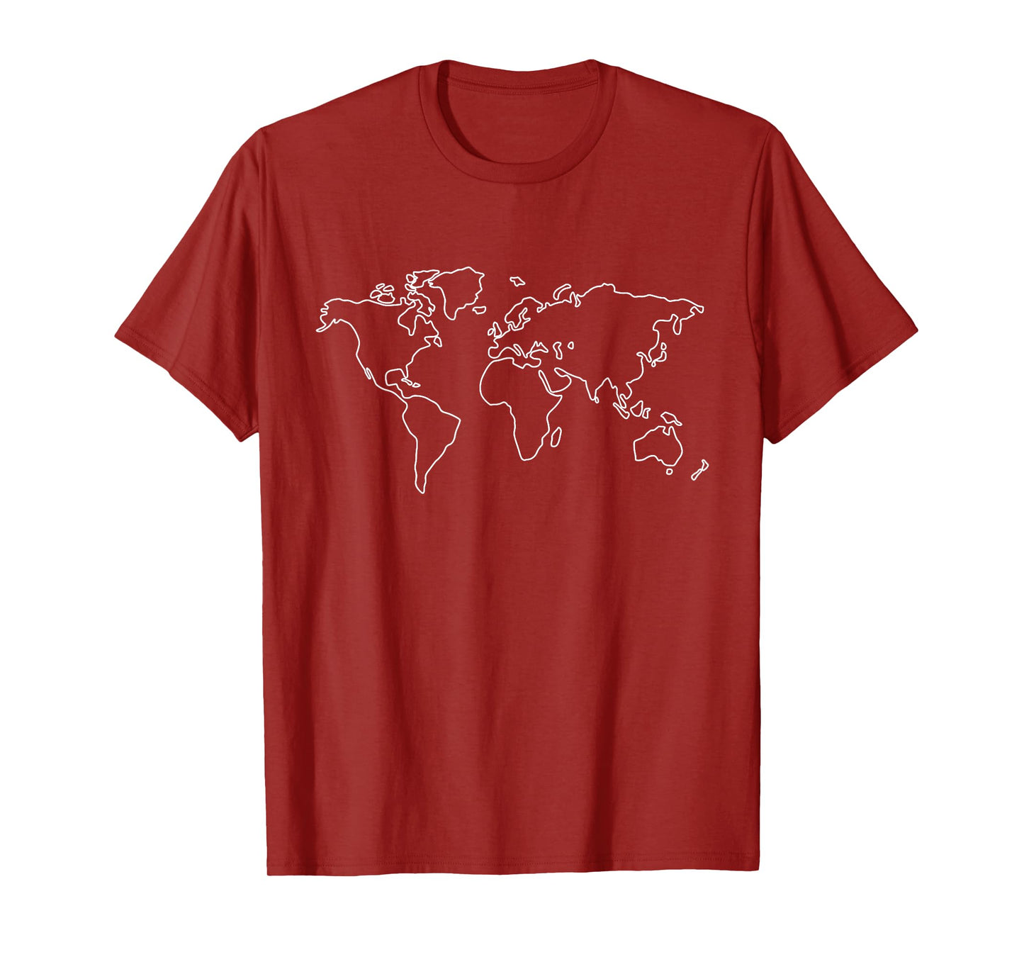 Minimalist Globe World Map T-shirt Travel Traveler Graphic T-Shirt