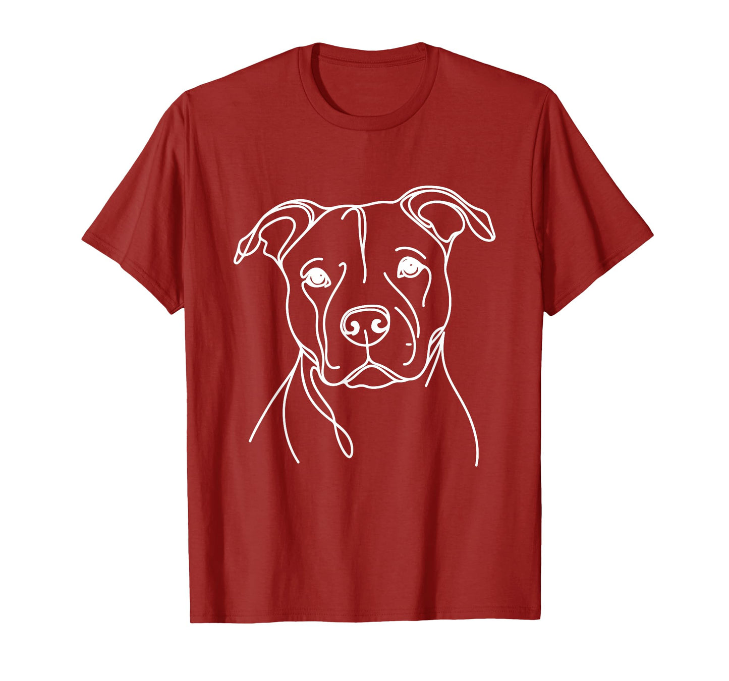 Line Art Dad Mom Dog - Pitbull T-Shirt for Men Women