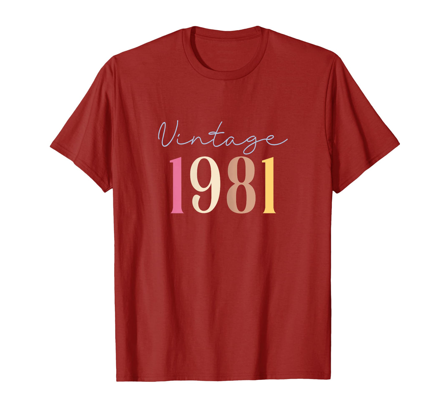 44 Years Old Vintage 1981 44th Birthday For Women T-Shirt
