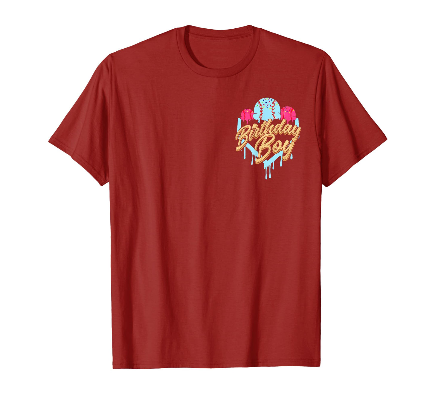 Baseball 9th Birthday Boy Ice Cream Drip 9 Year Old Bday T-Shirt