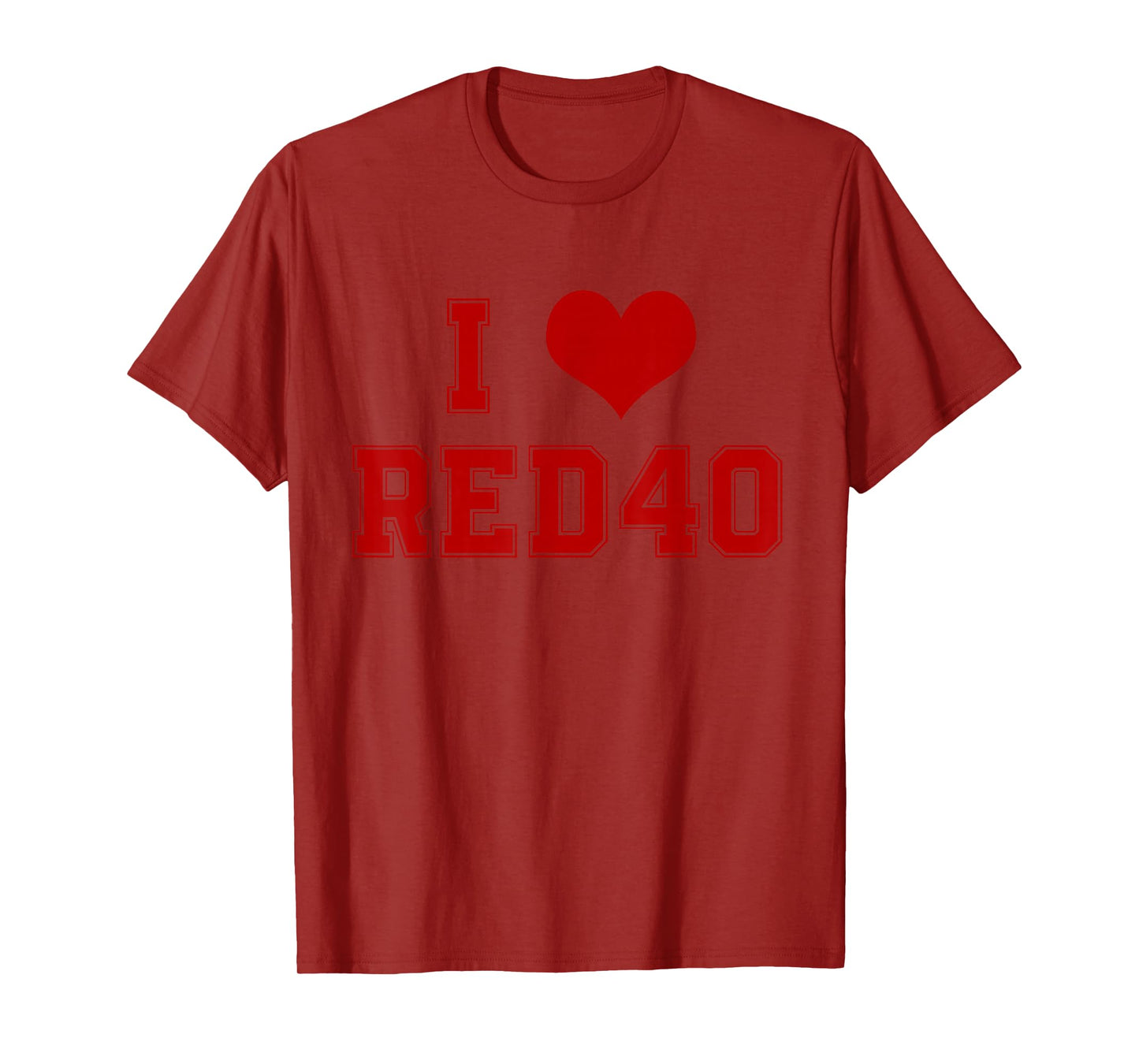 I Love Red 40 Shirt Funny I Heart Red 40 Vintage Men Women T-Shirt