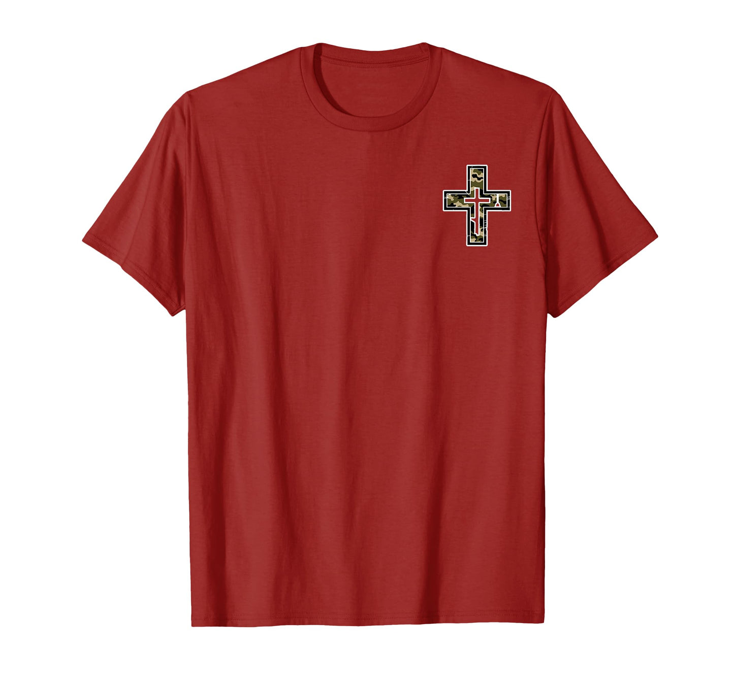 Hunting Fishing Cross Camo Faith Christian Fisherman Hunter T-Shirt