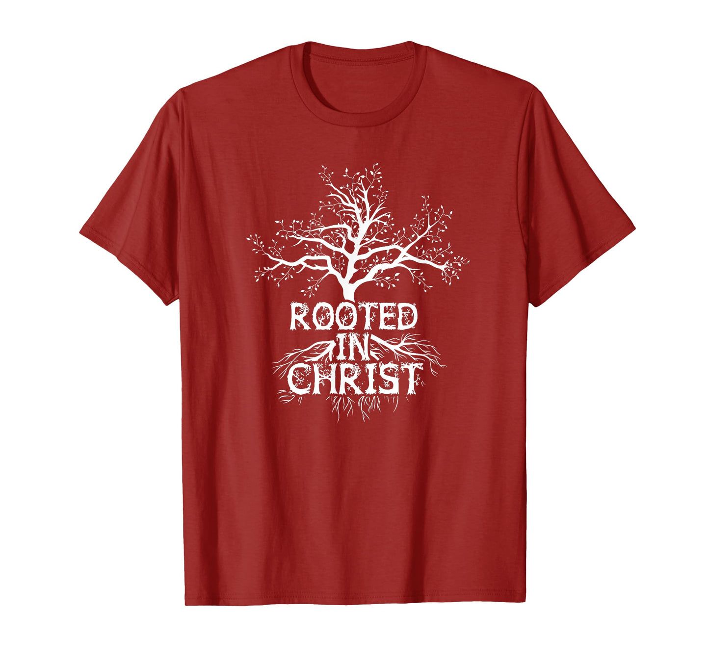 Rooted in Christ T-Shirt Christian Faith and Love in God Tee T-Shirt