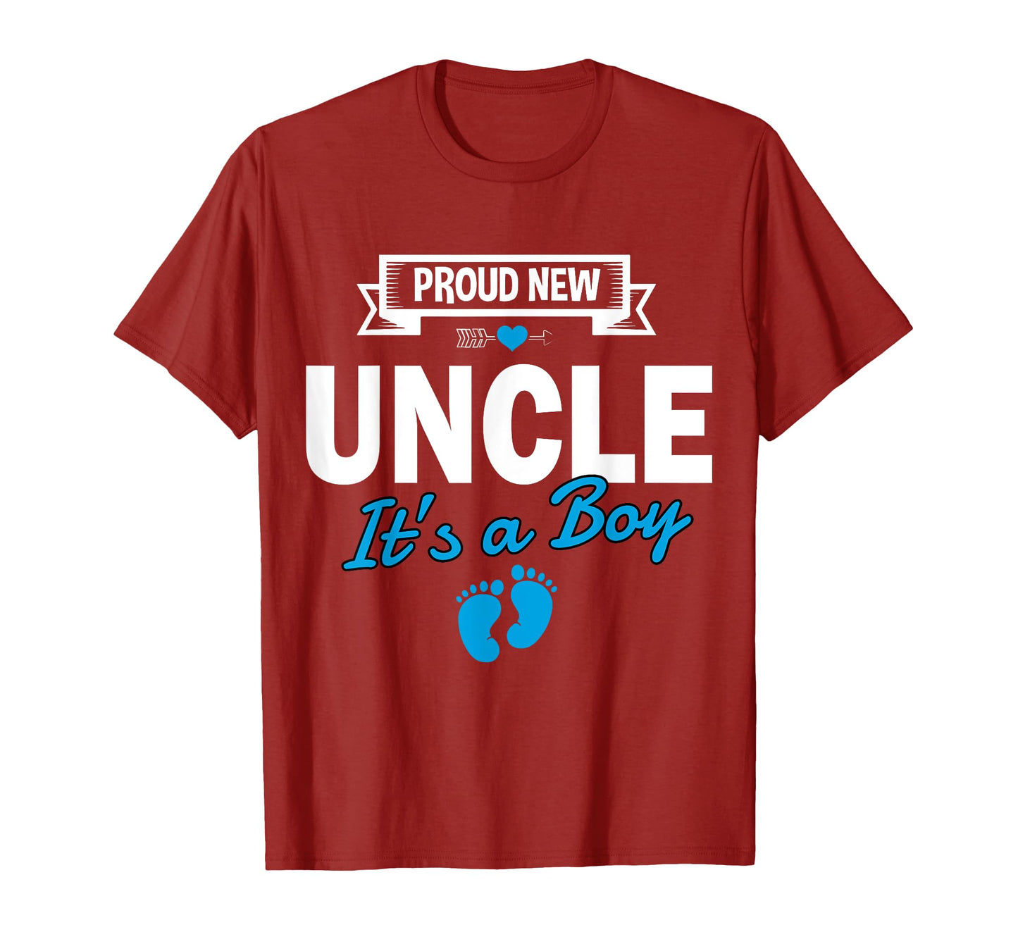 Proud New Uncle It's A Boy Gender Reveal Matching Family T-Shirt