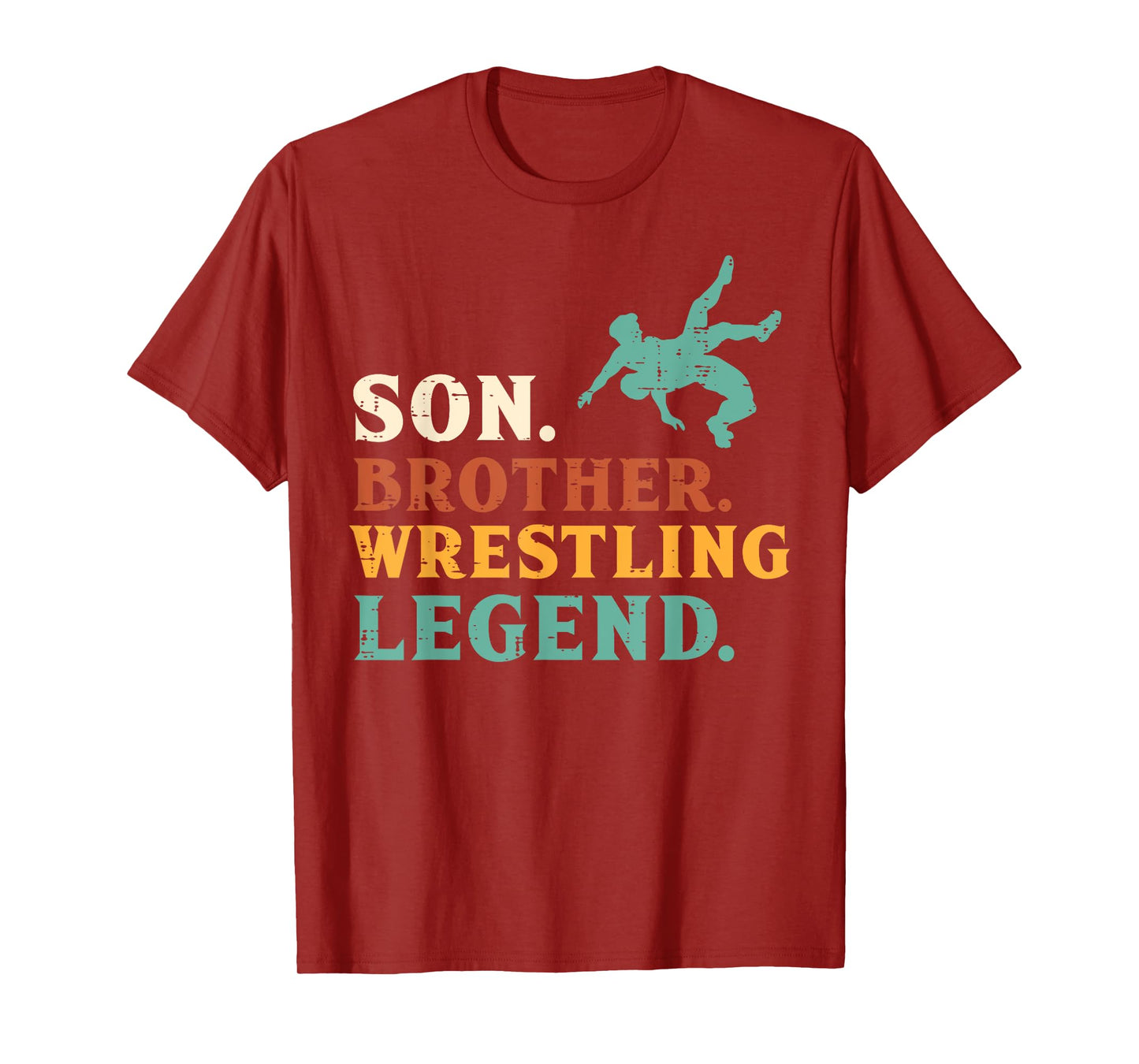 Son Brother Wrestling Legend Retro Wrestler Boys Kids Youth T-Shirt