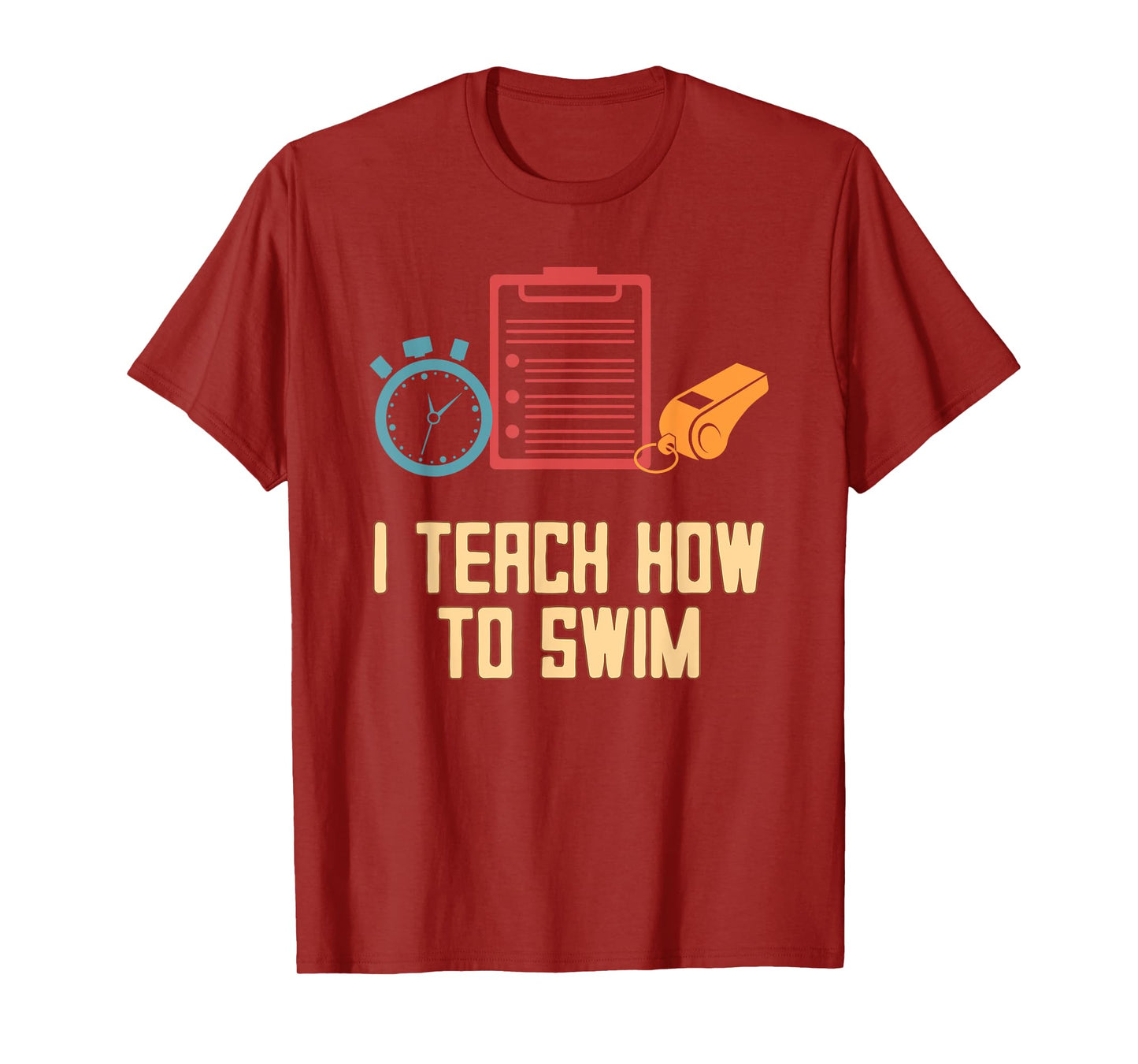 I Teach How to Swim Sayings Swim Coach Quotes Swimmer Sports T-Shirt