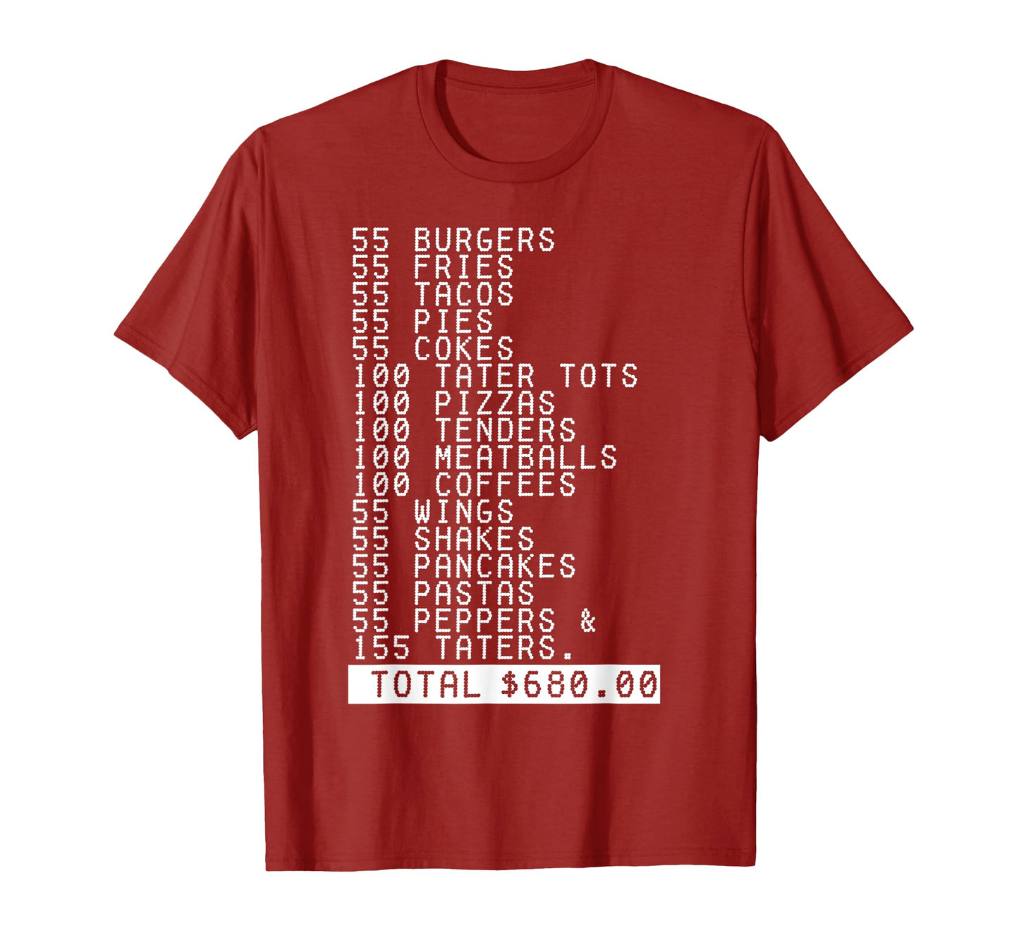 55 Burgers 55 Fries I Think You Should Leave Funny T-Shirt