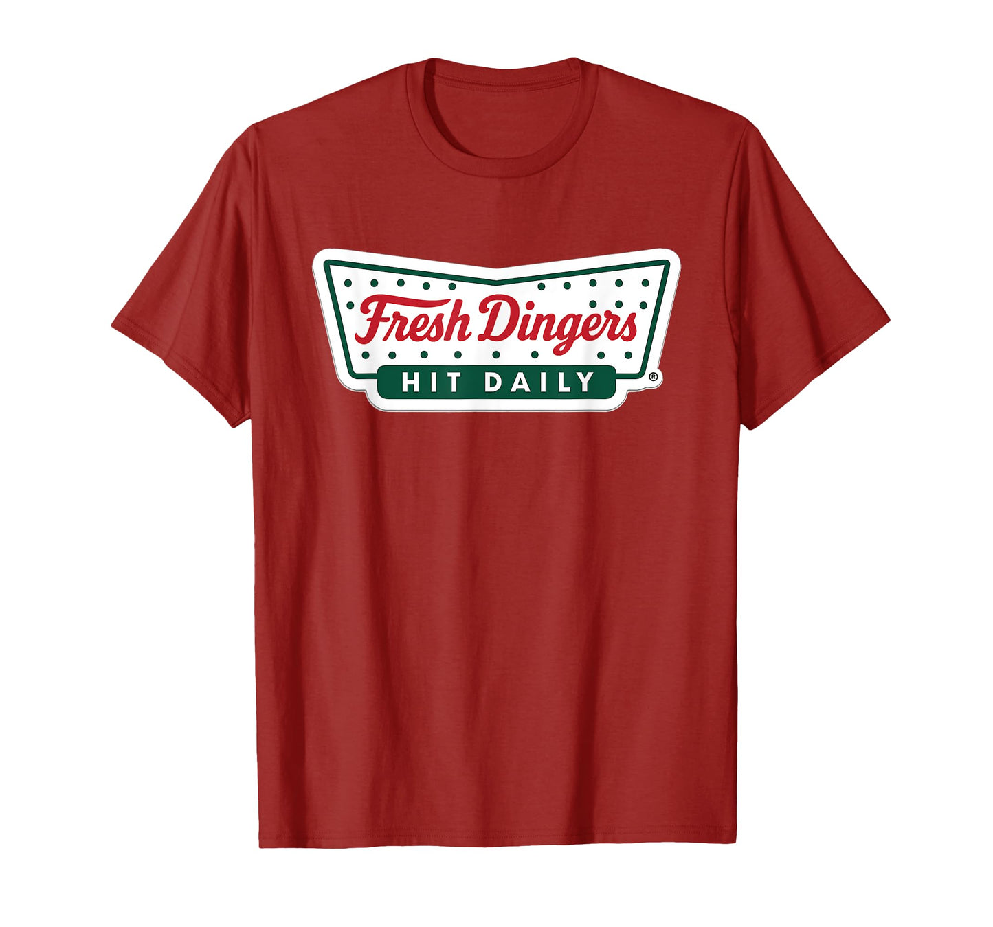 Baseball Fresh Dingers Retro Logo Hit Daily Parody T-Shirt
