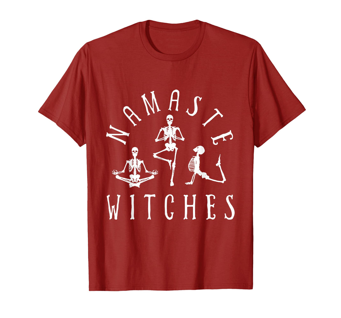 Namaste Witches Skeleton Yoga Funny Halloween T-Shirt