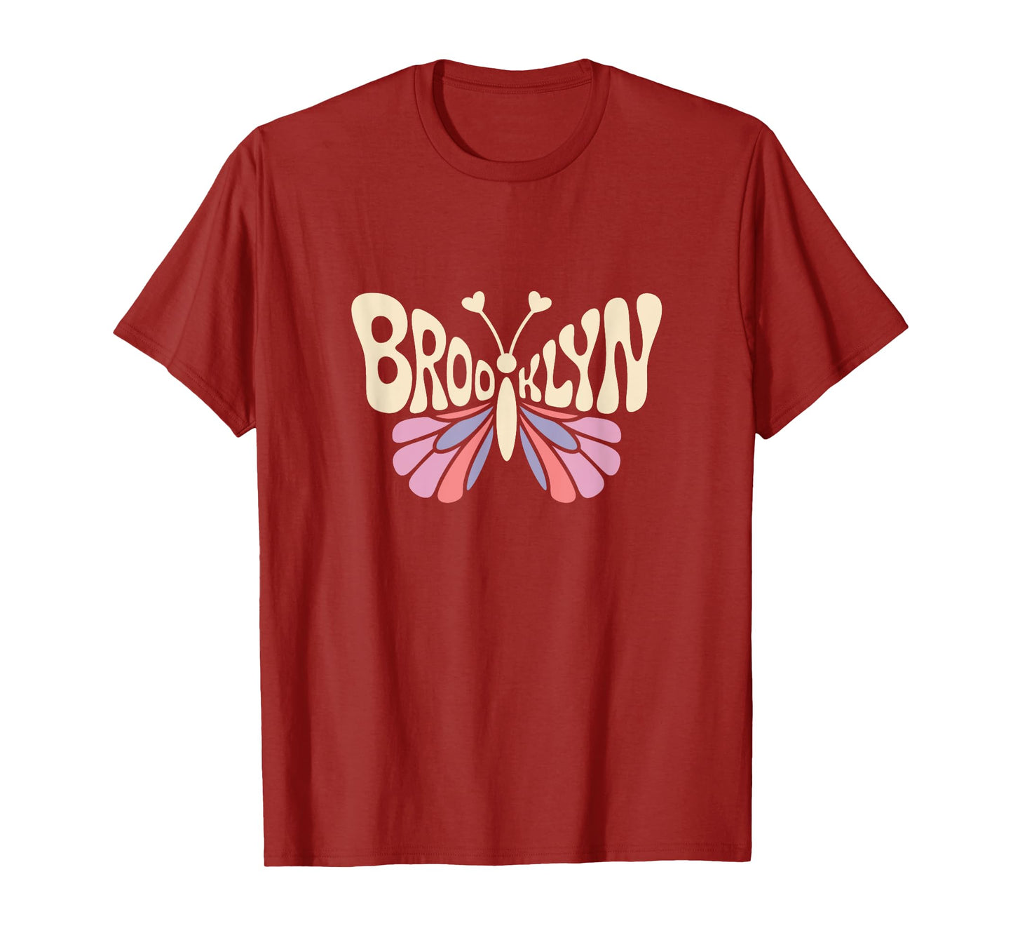 Brooklyn Butterfly - Personalized Cute Name Word Art T-Shirt